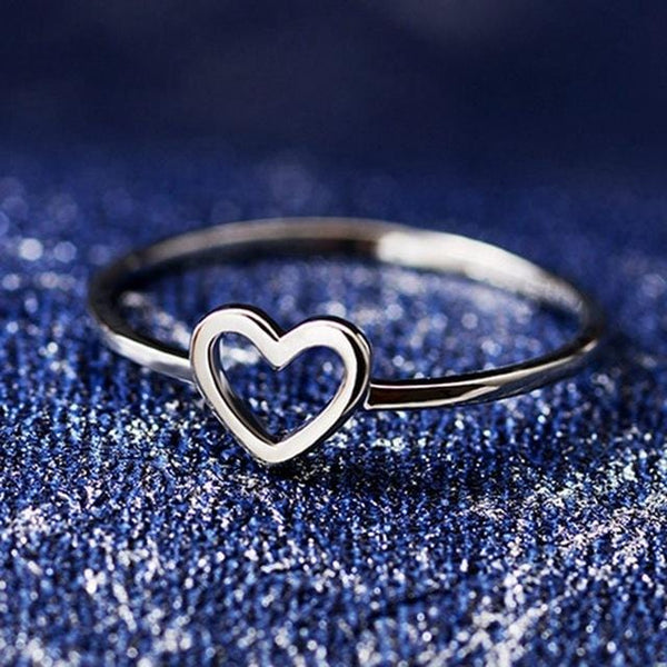 Rings Mini Heart Ring 10 / Silver GiveMe-Gifts
