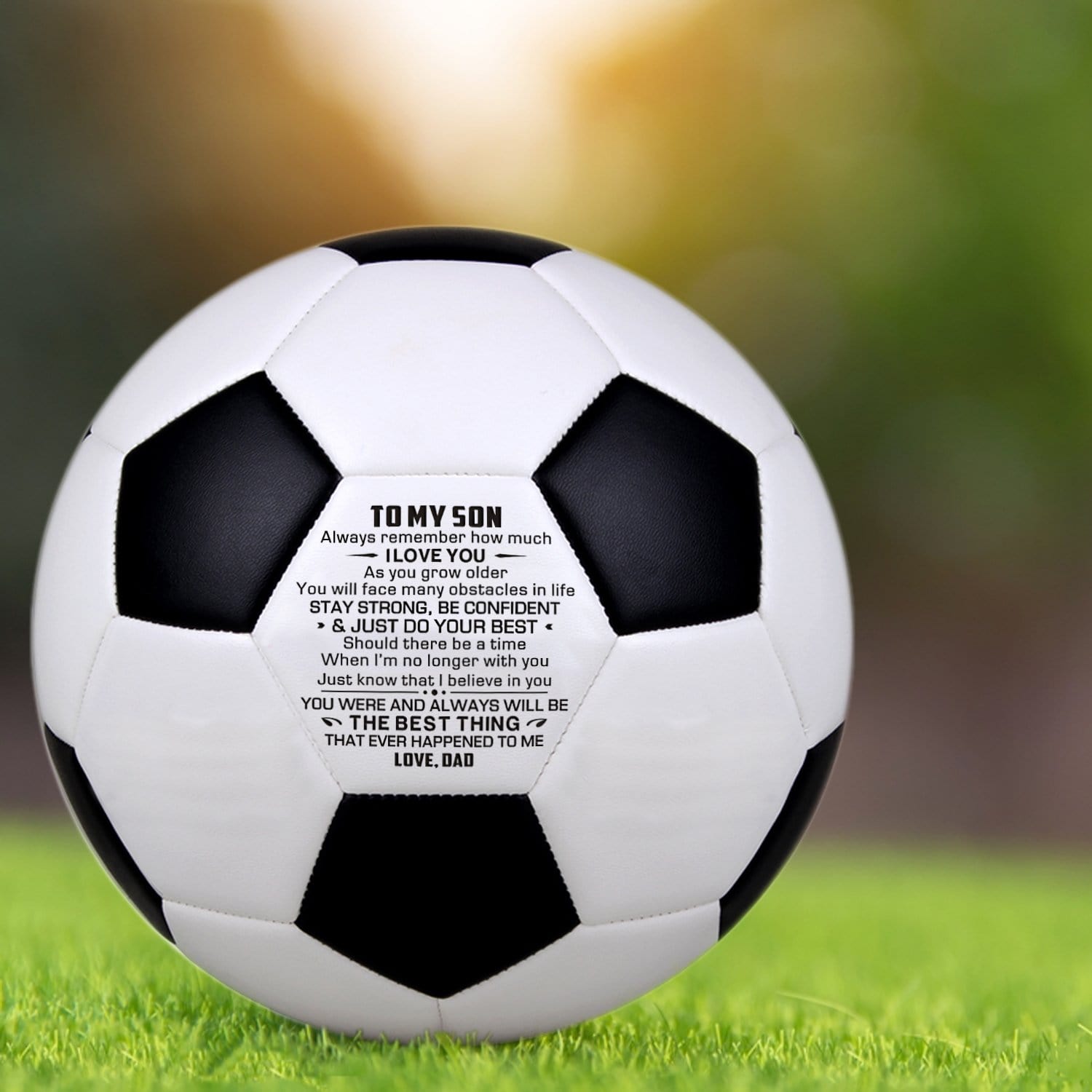 Soccer Ball Dad To Son - Just Do Your Best Personalized Soccer Ball GiveMe-Gifts