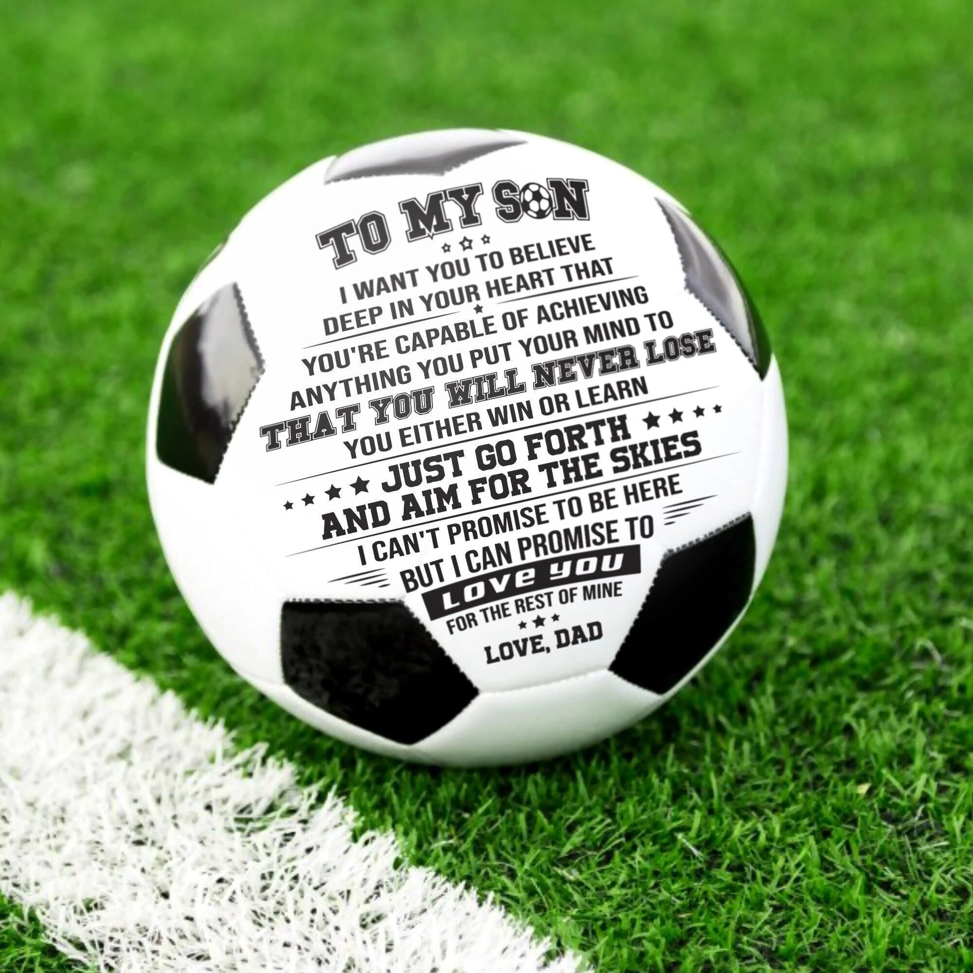 Soccer Ball Dad To Son - You Will Never Lose Personalized Soccer Ball GiveMe-Gifts