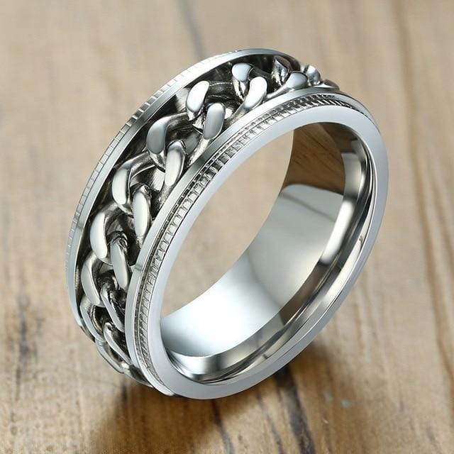 Rings Intertwined Chain Spinner Ring 13 / Silver GiveMe-Gifts