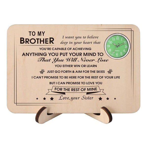 Table Clocks Sister To Brother - You Will Never Lose Wooden Table Clock GiveMe-Gifts