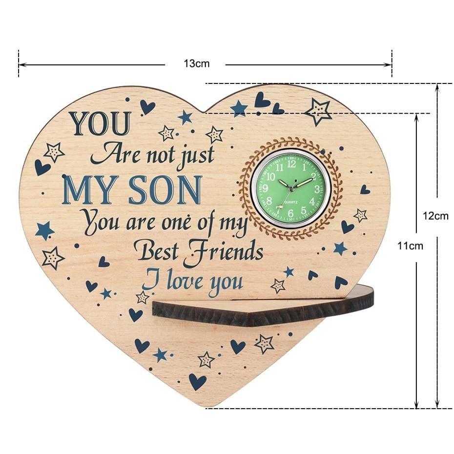 Table Clocks To My Son - I Love You Wooden Table Clock GiveMe-Gifts