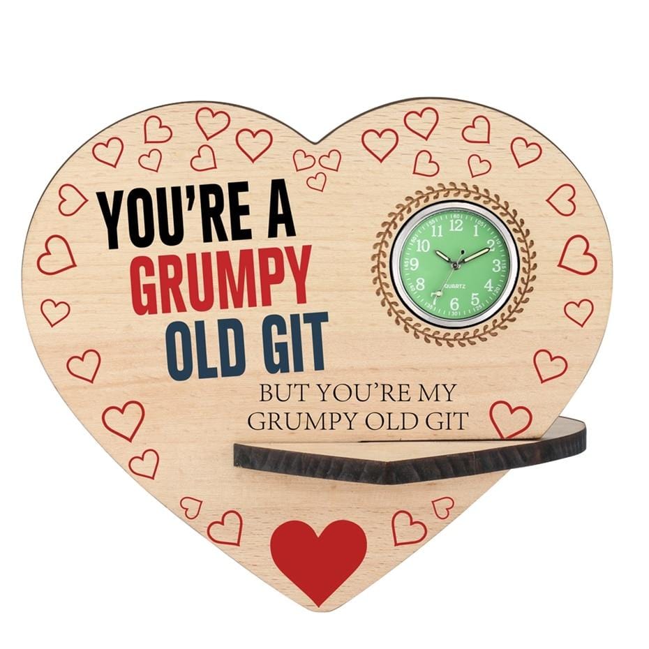 Table Clocks You Are My Grumpy Old Git Wooden Table Clock GiveMe-Gifts