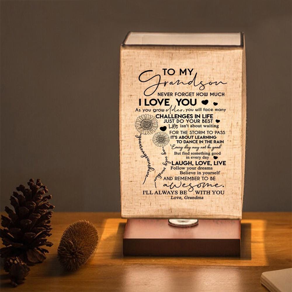 Table Lamp Grandma To Grandson - I Love You LED Wood Table Lamp GiveMe-Gifts