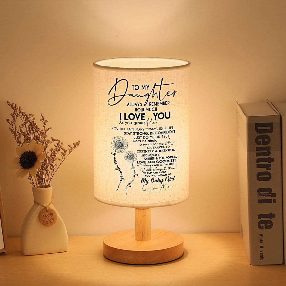 Table Lamp Mom To Daughter - Always Remember How Much I Love You LED Wooden Table Lamp GiveMe-Gifts