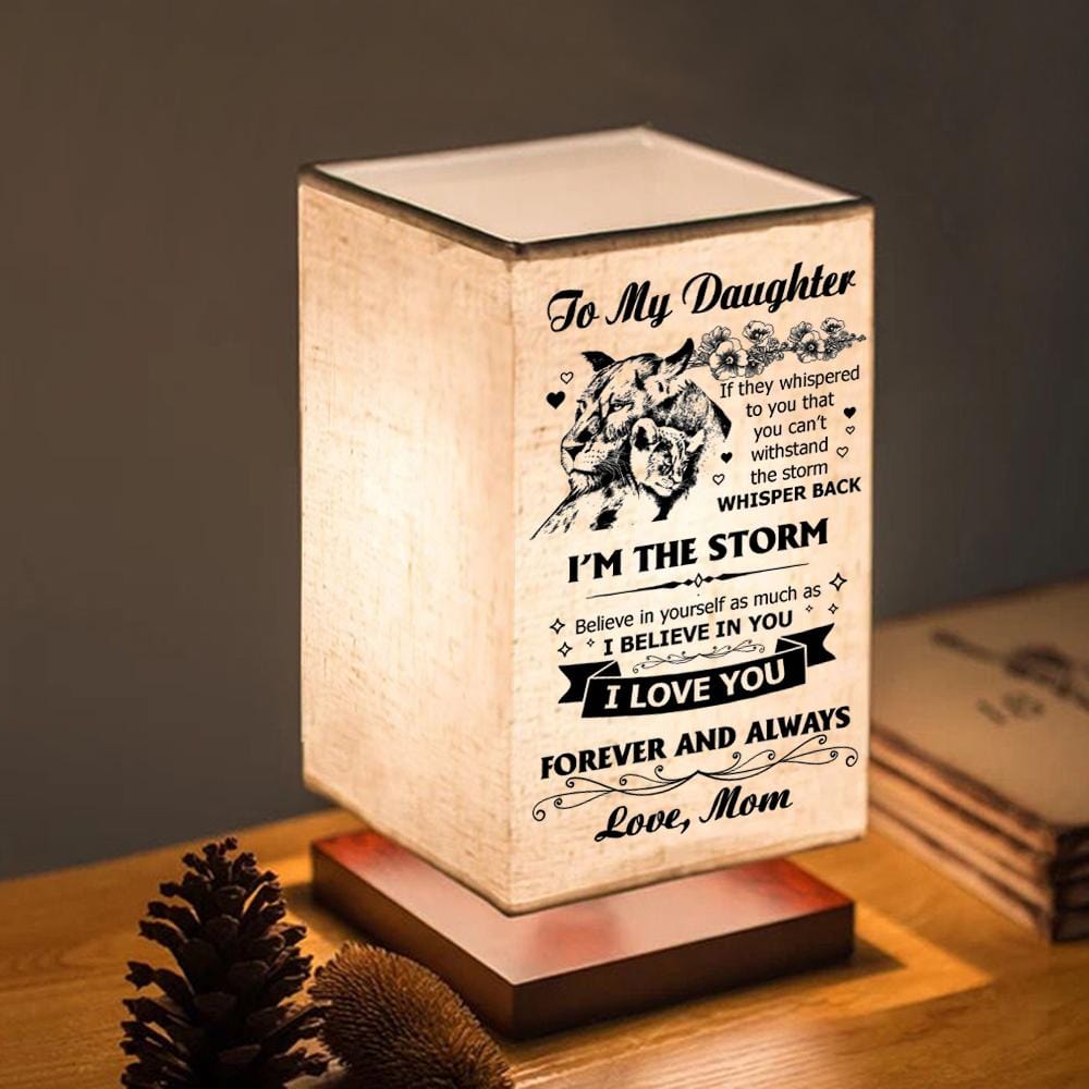 Table Lamp Mom To Daughter - I Love You Forever And Always LED Wood Table Lamp GiveMe-Gifts