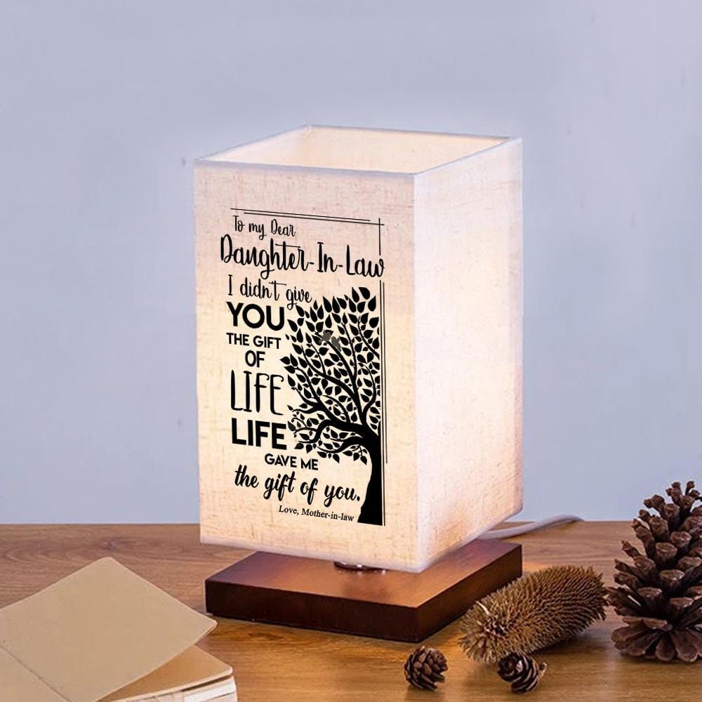 Table Lamp Mom To Daughter In Law - Life Gave Me The Gift Of You LED Wood Table Lamp GiveMe-Gifts