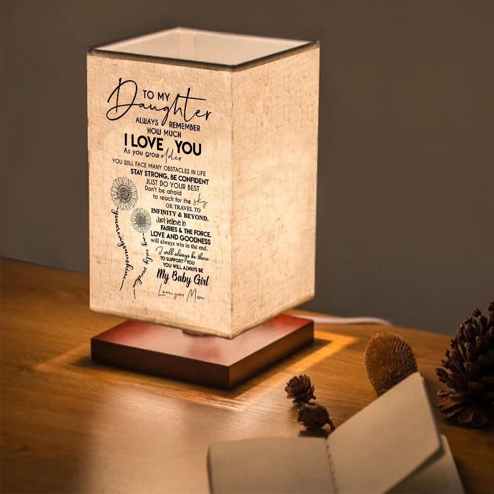 Table Lamp Mom To Daughter - Just Do Your Best LED Wood Table Lamp GiveMe-Gifts