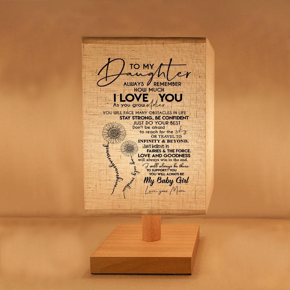Table Lamp Mom To Daughter - Just Do Your Best LED Wood Table Lamp GiveMe-Gifts