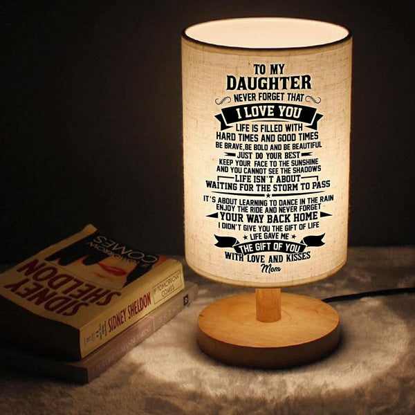 Table Lamp Mom To Daughter - Never Forget That I Love You LED Wooden Table Lamp GiveMe-Gifts
