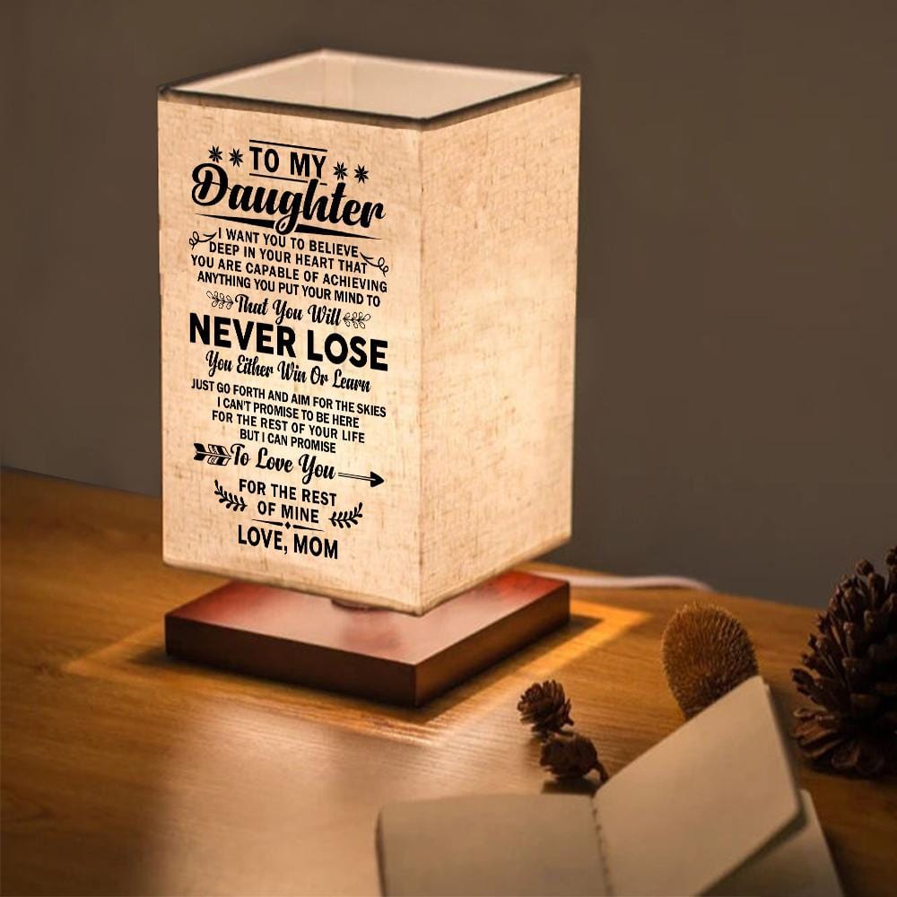 Table Lamp Mom To Daughter - You Will Never Lose LED Wood Table Lamp GiveMe-Gifts