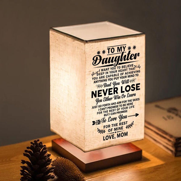Table Lamp Mom To Daughter - You Will Never Lose LED Wood Table Lamp GiveMe-Gifts