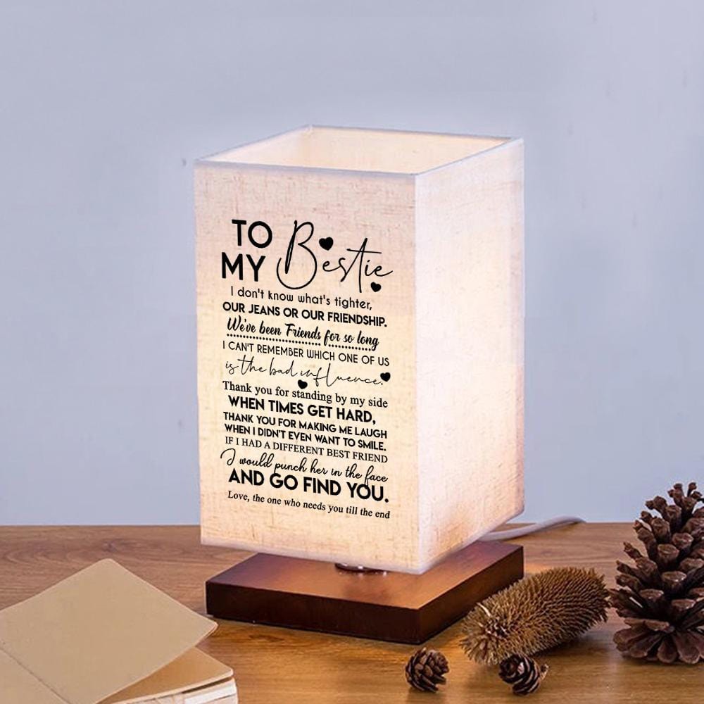 Table Lamp To My Bestie - I Would Go Find You LED Wood Table Lamp GiveMe-Gifts