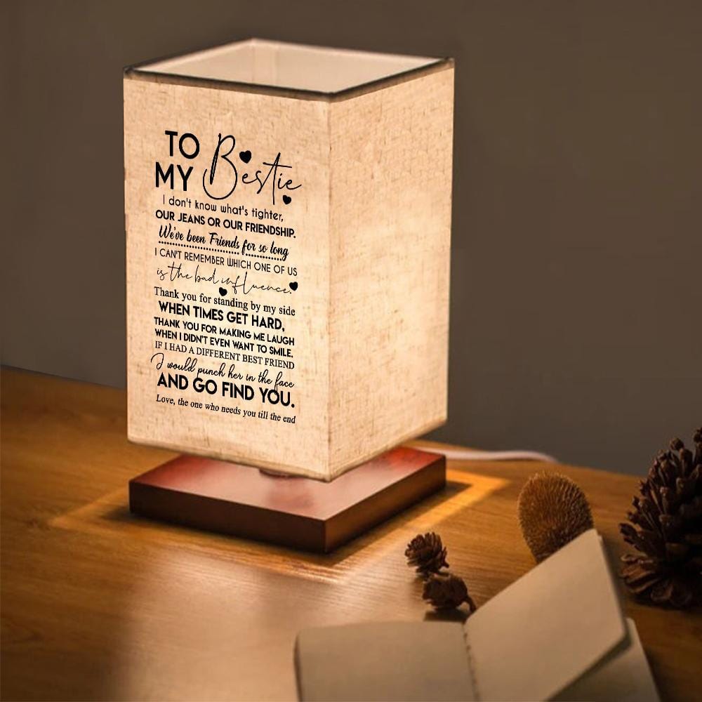 Table Lamp To My Bestie - I Would Go Find You LED Wood Table Lamp GiveMe-Gifts