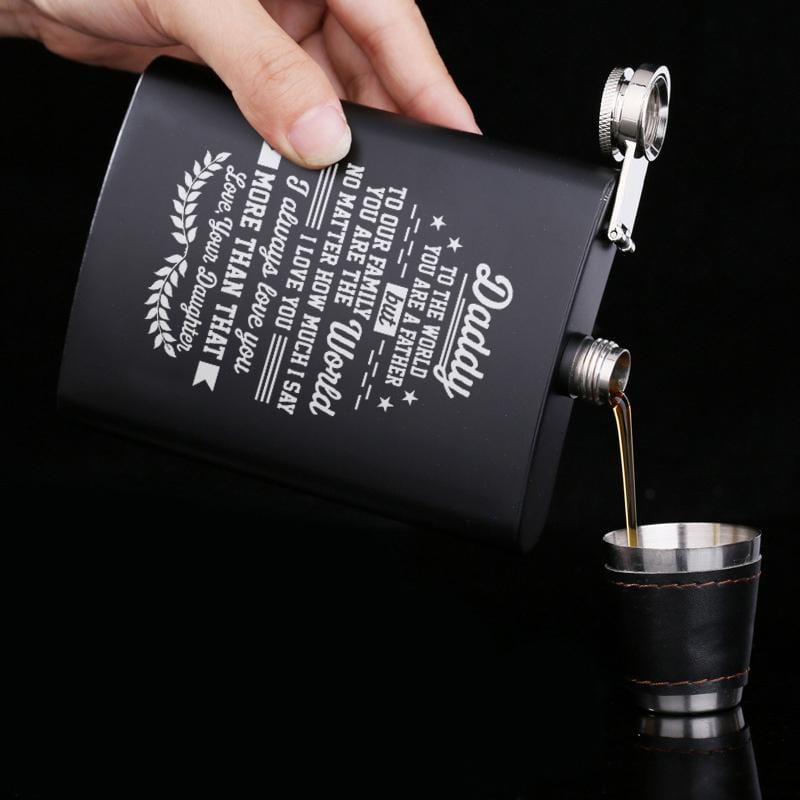 Tumbler & Flask Daddy I Always Love You Laser Engraved Hip Flask GiveMe-Gifts