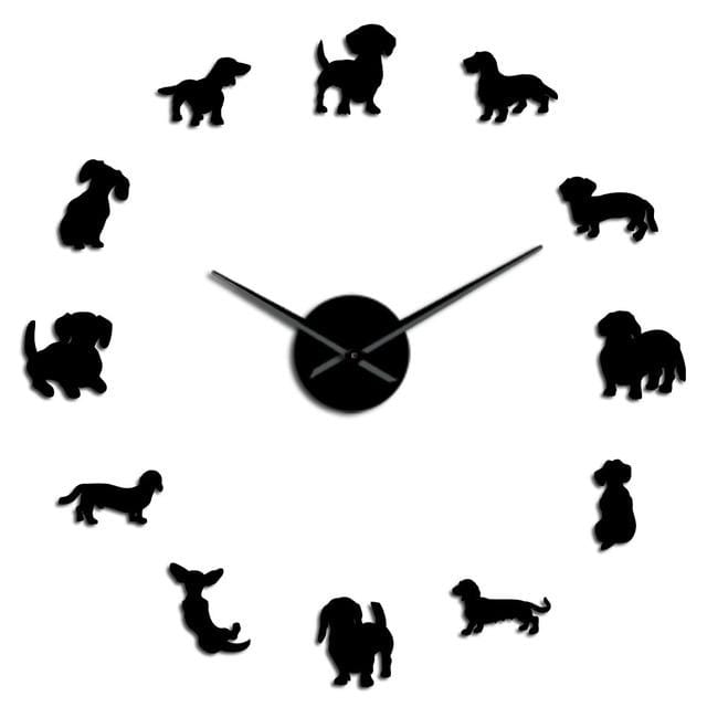 Wall Clocks DIY Dachshund Wiener Dog Large Wall Clock Black (47 Inches) GiveMe-Gifts