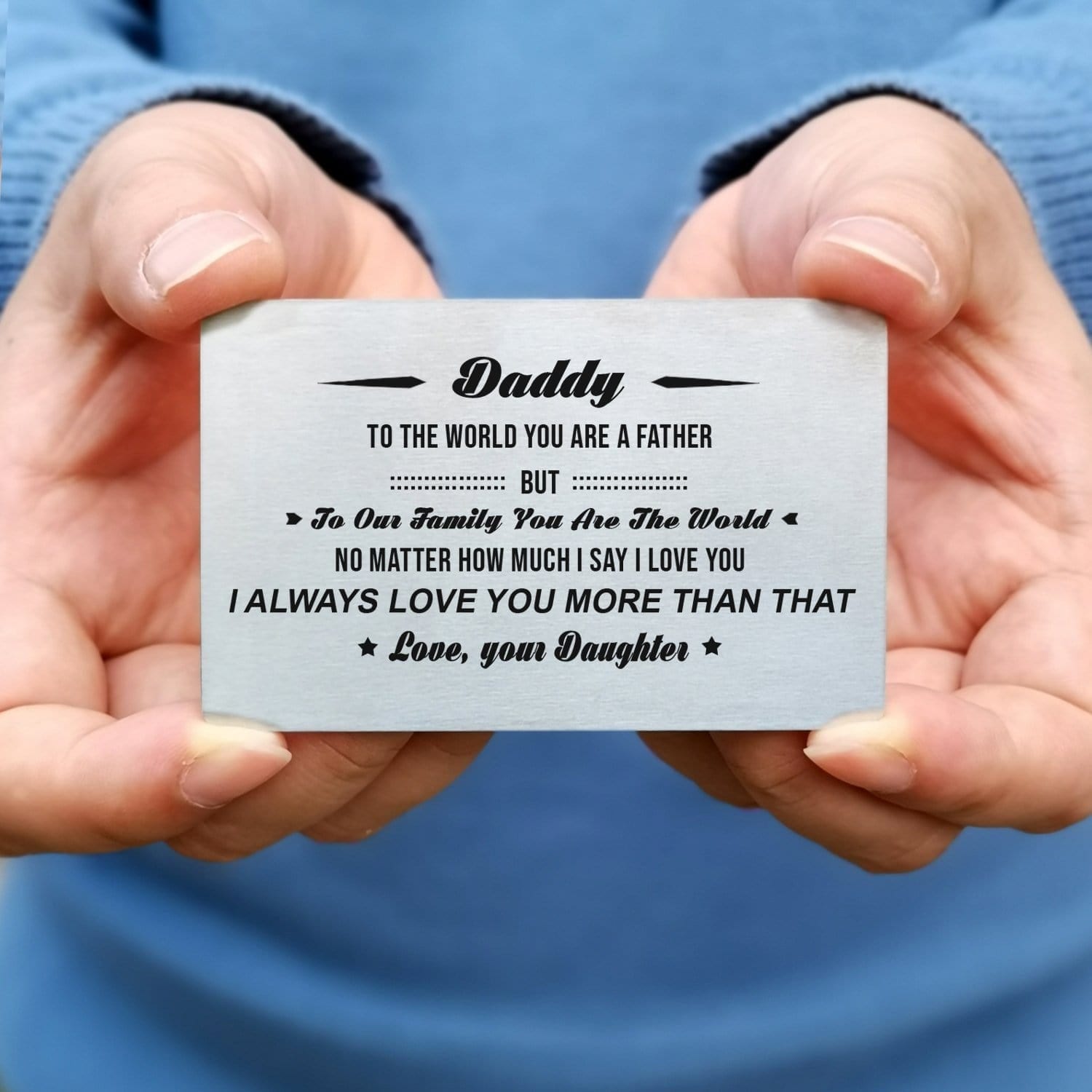 Wallets For Dad Daughter To Dad - I Always Love You More Bifold Leather Wallet Gift Card GiveMe-Gifts