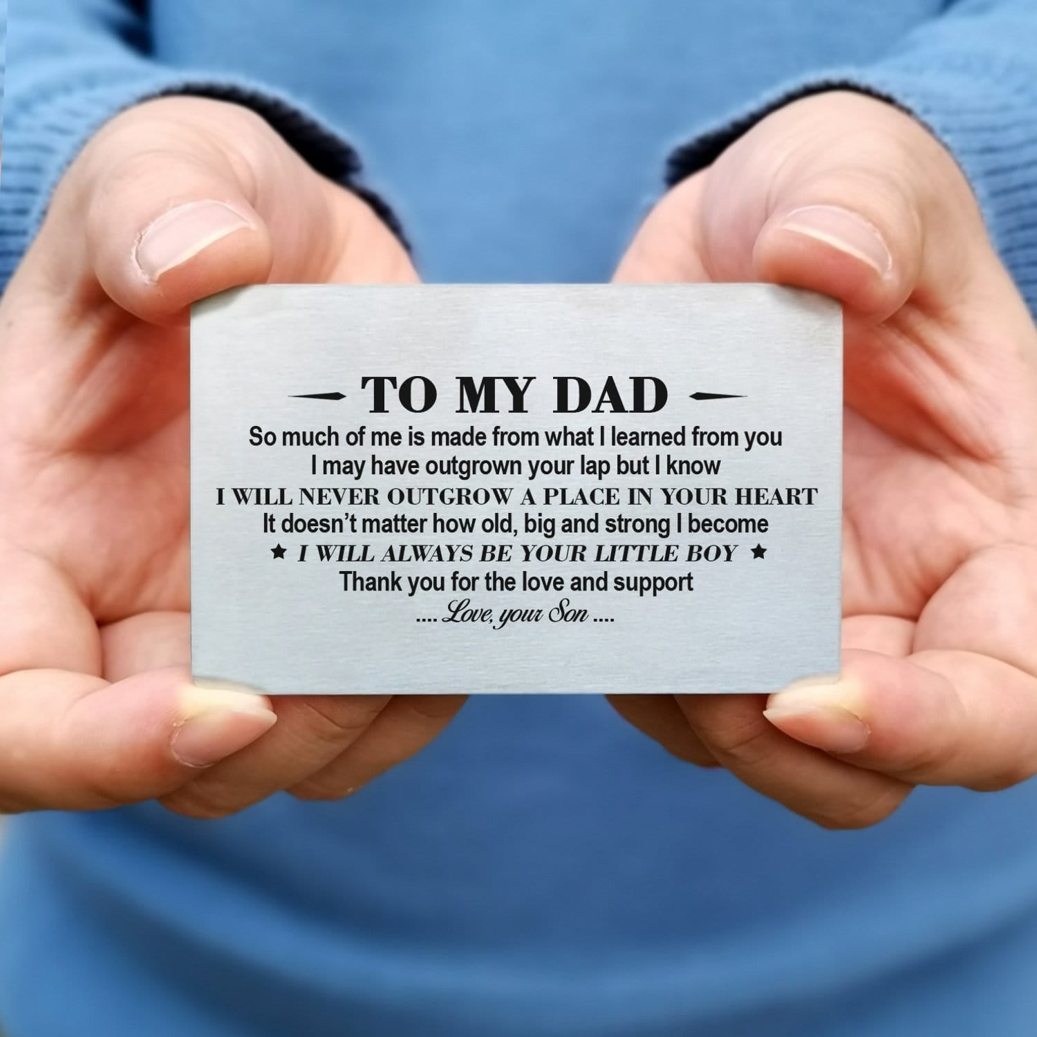Wallets Son To Dad - Always Be Your Little Boy Bifold Leather Wallet Gift Card GiveMe-Gifts