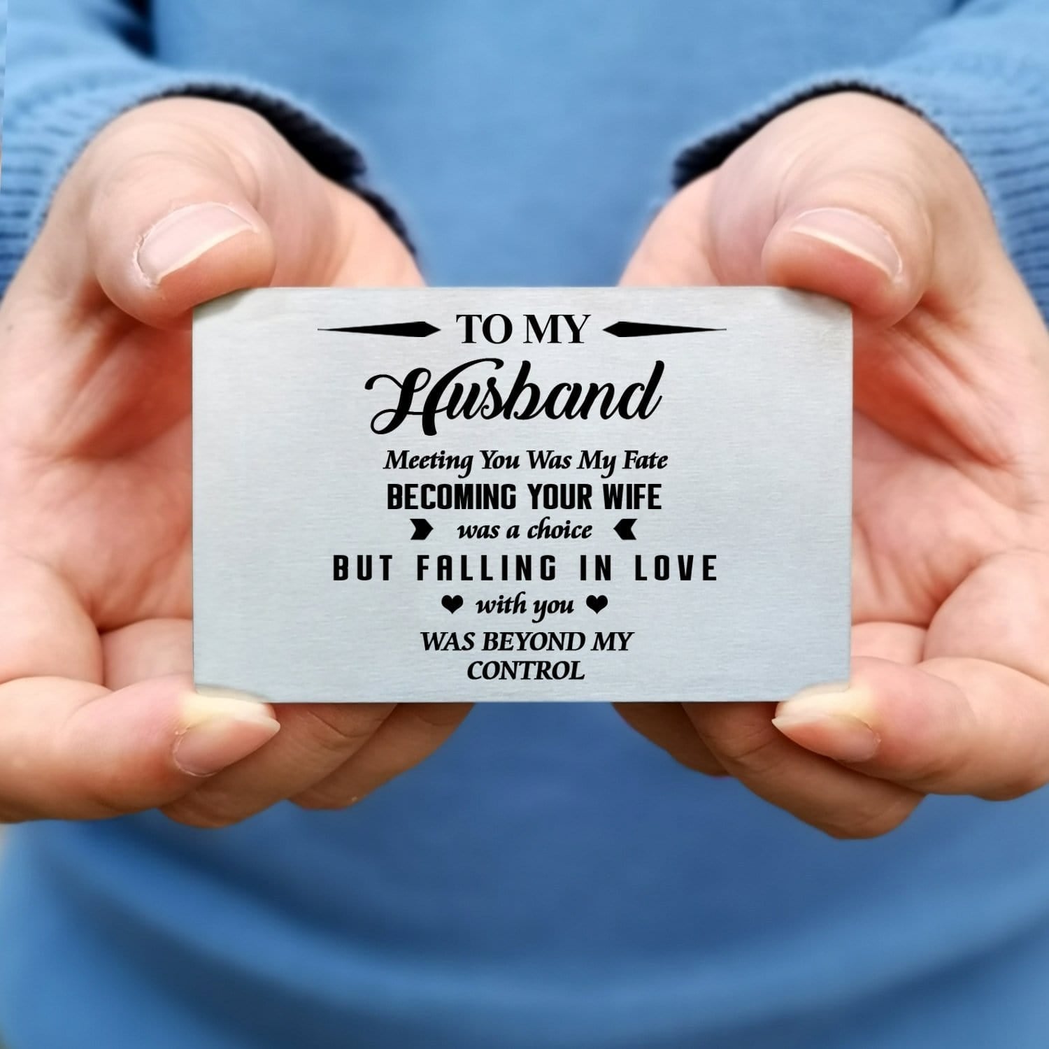 Wallets To My Husband - Falling In Love With You Bifold Leather Wallet Gift Card GiveMe-Gifts