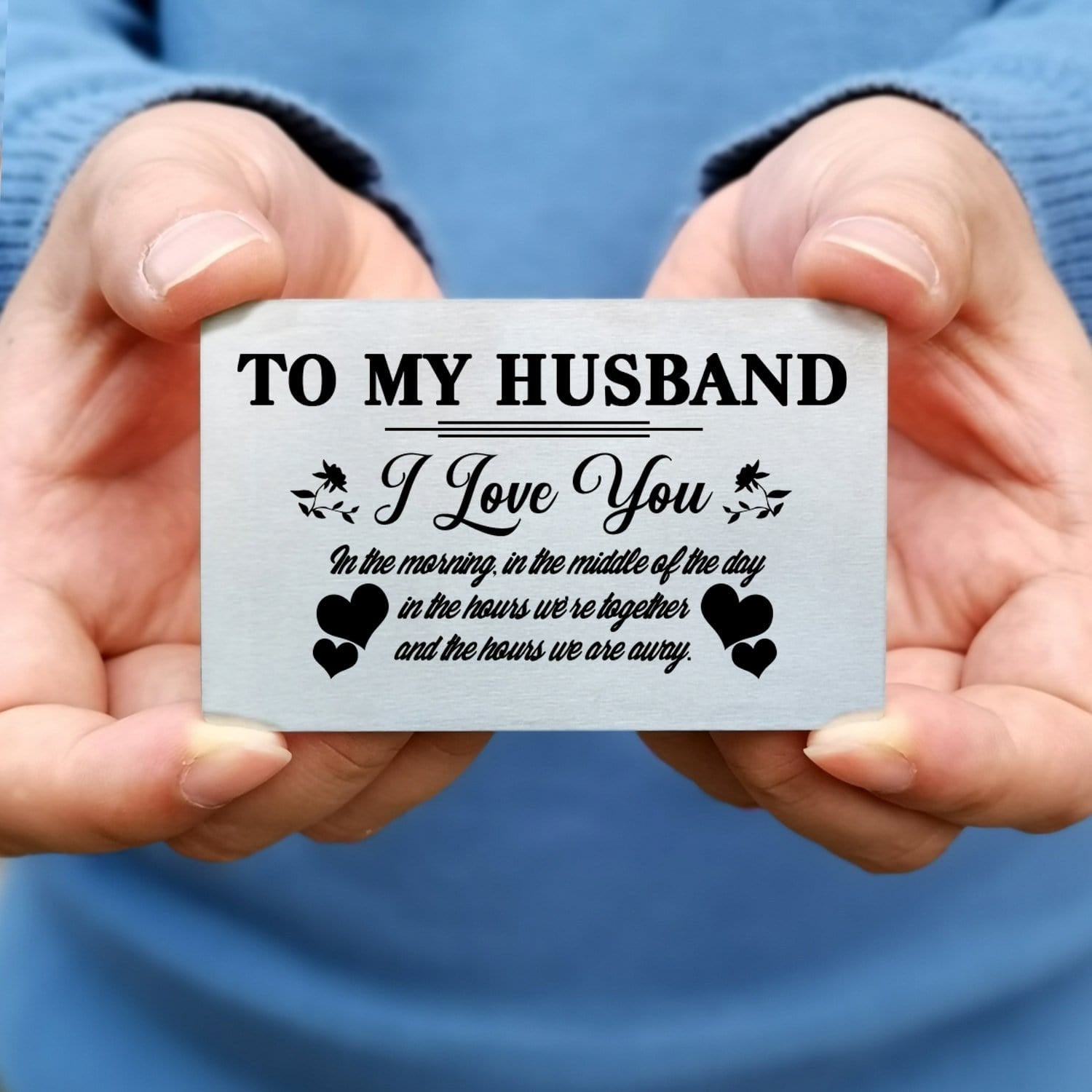 Wallets To My Husband - I Always Love You Bifold Leather Wallet Gift Card GiveMe-Gifts
