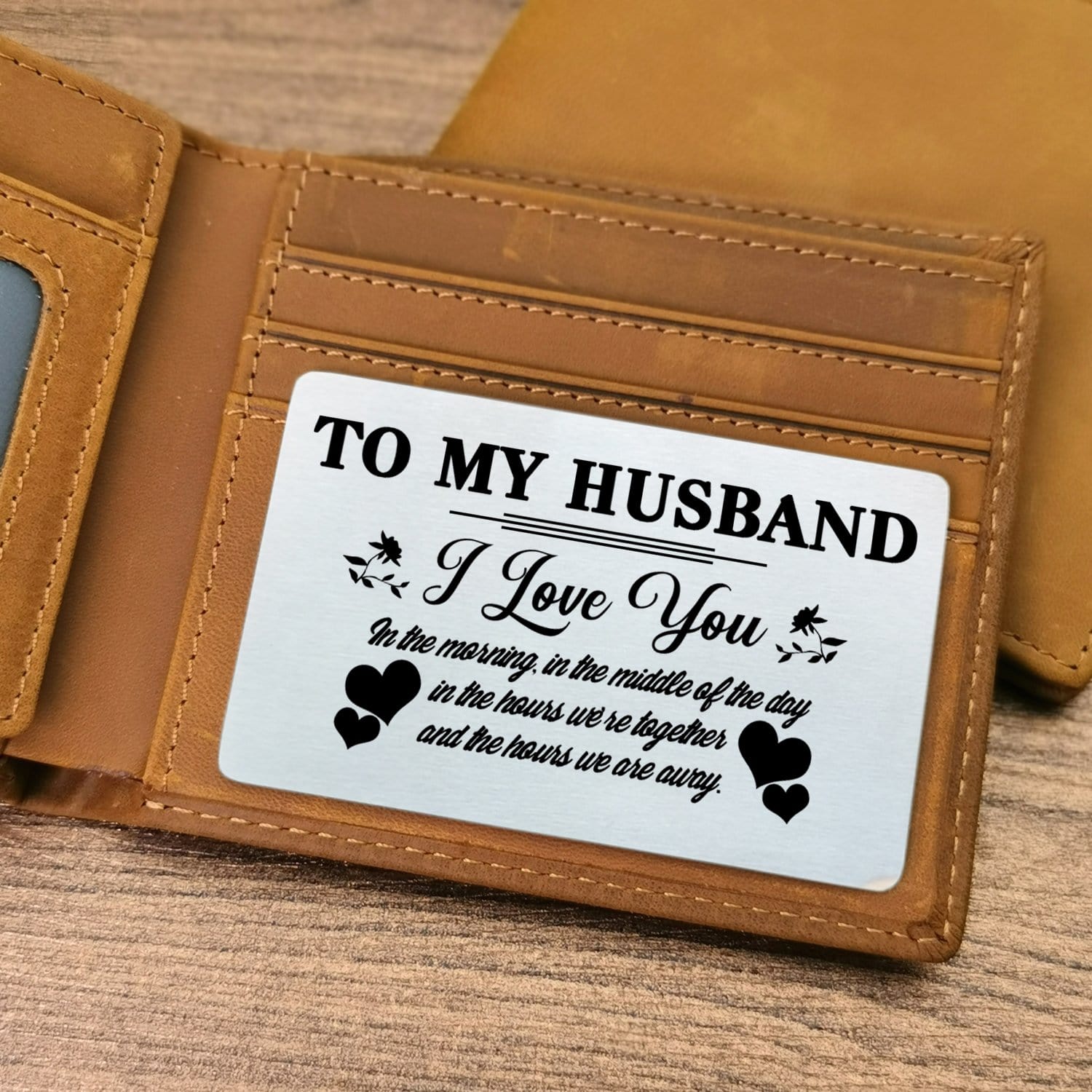 Wallets To My Husband - I Always Love You Bifold Leather Wallet Gift Card GiveMe-Gifts