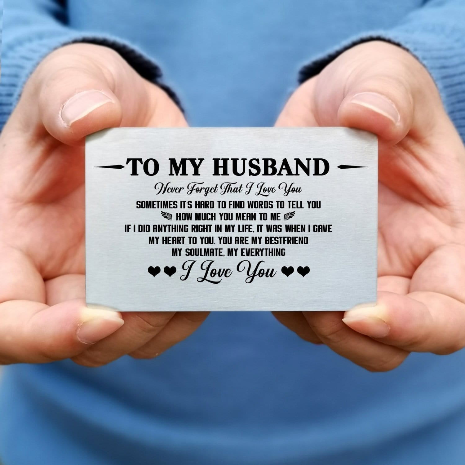 Wallets To My Husband - I Gave My Heart To You Bifold Leather Wallet Gift Card GiveMe-Gifts
