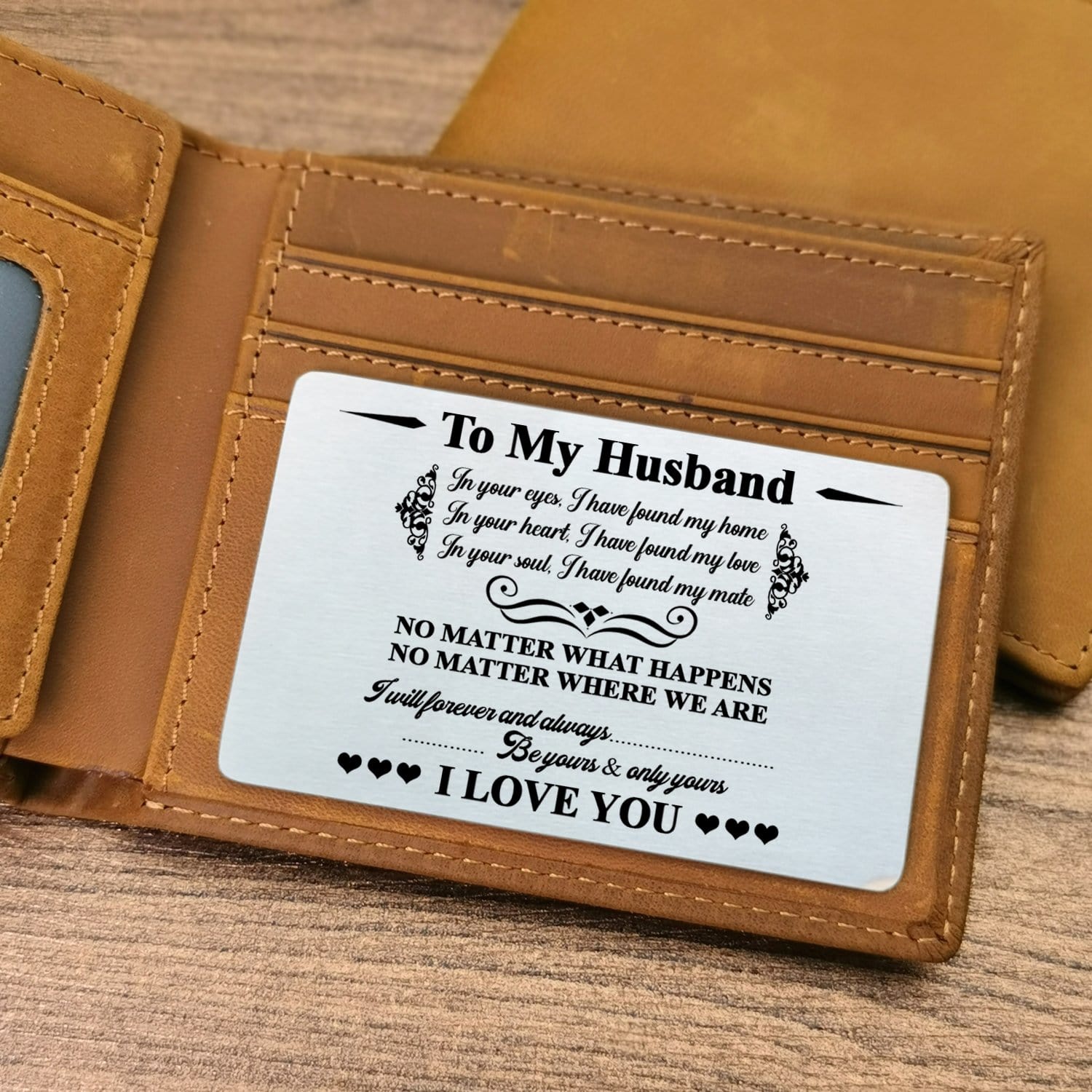 Wallets To My Husband - I Will Always Be Yours Bifold Leather Wallet Gift Card GiveMe-Gifts