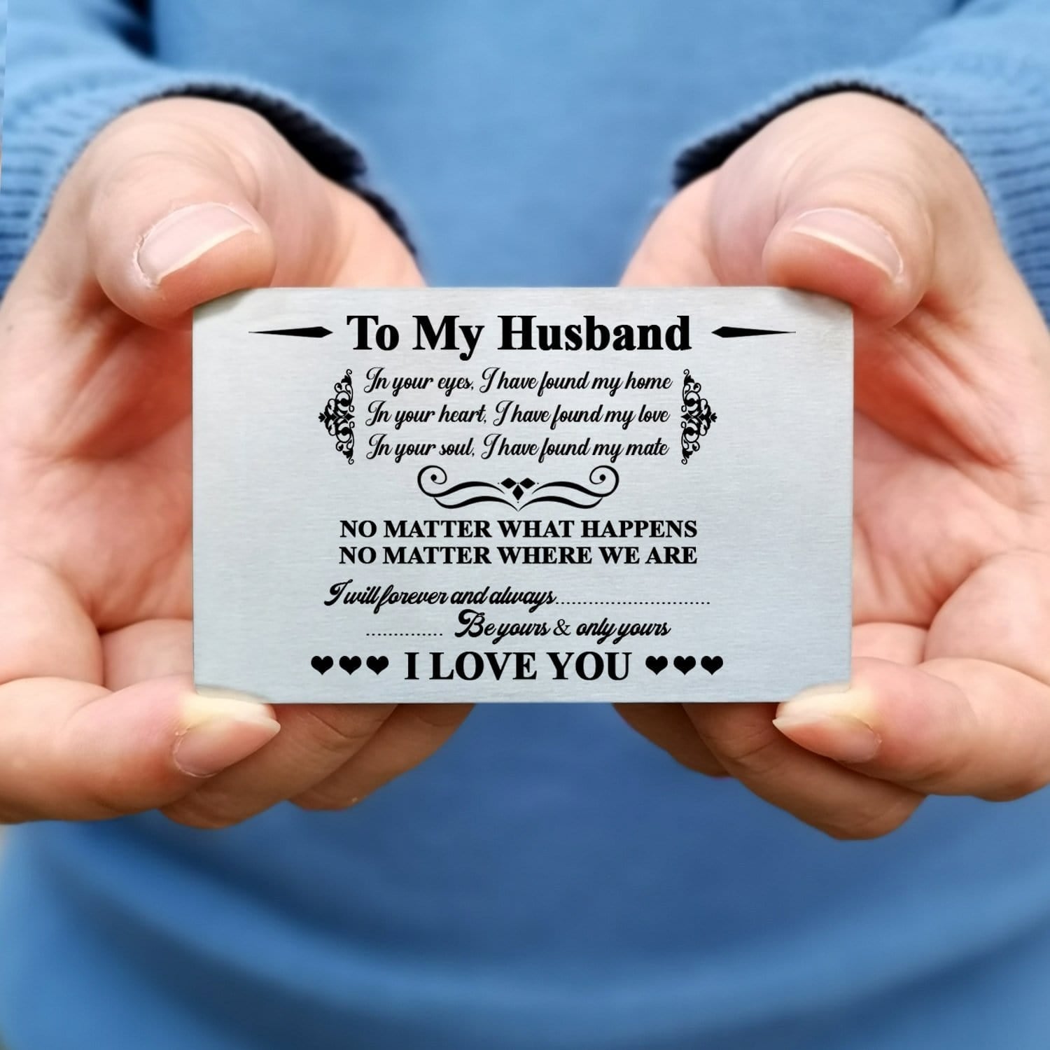 Wallets To My Husband - I Will Always Be Yours Bifold Leather Wallet Gift Card GiveMe-Gifts