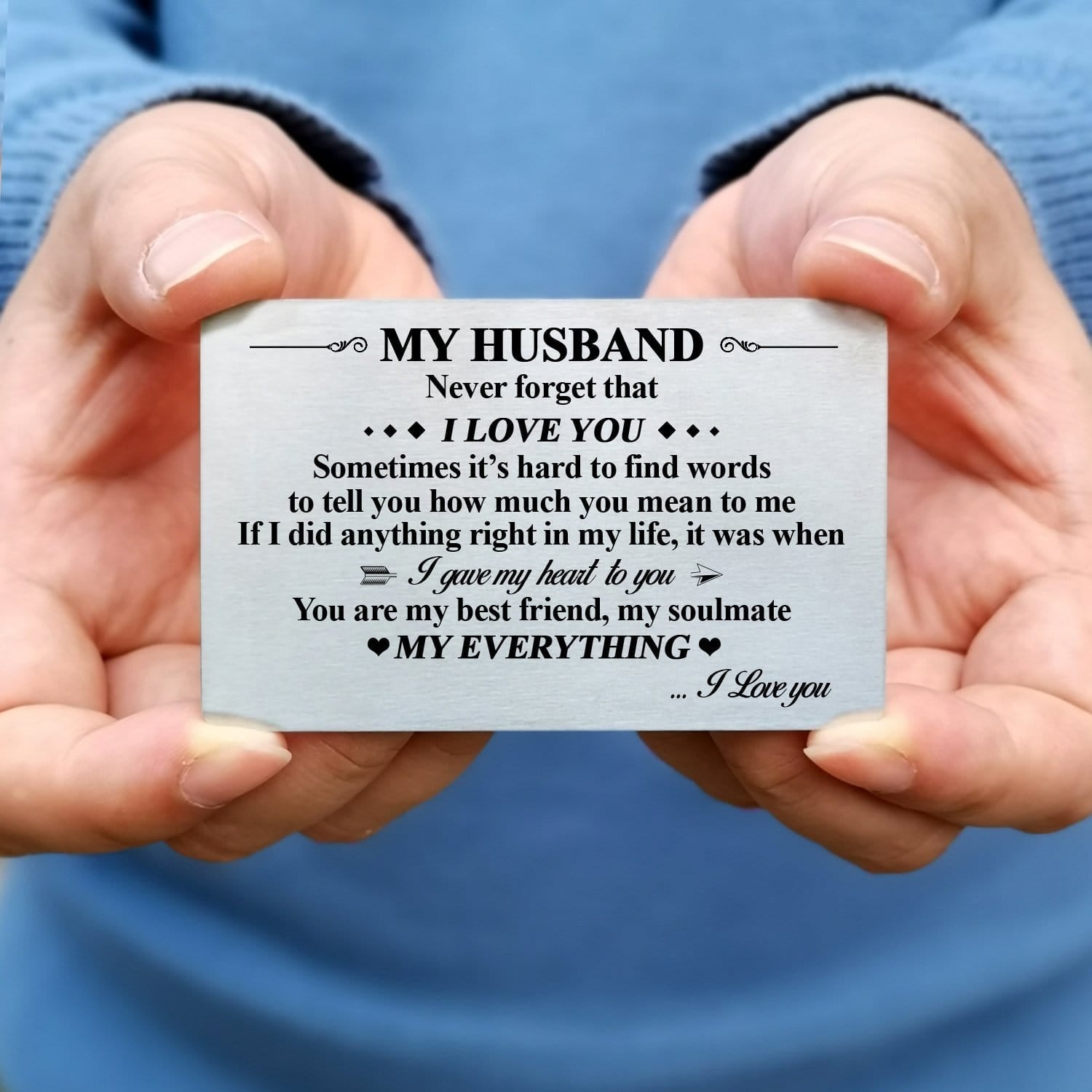 Wallets To My Husband - You Are My Everything Bifold Leather Wallet Gift Card GiveMe-Gifts