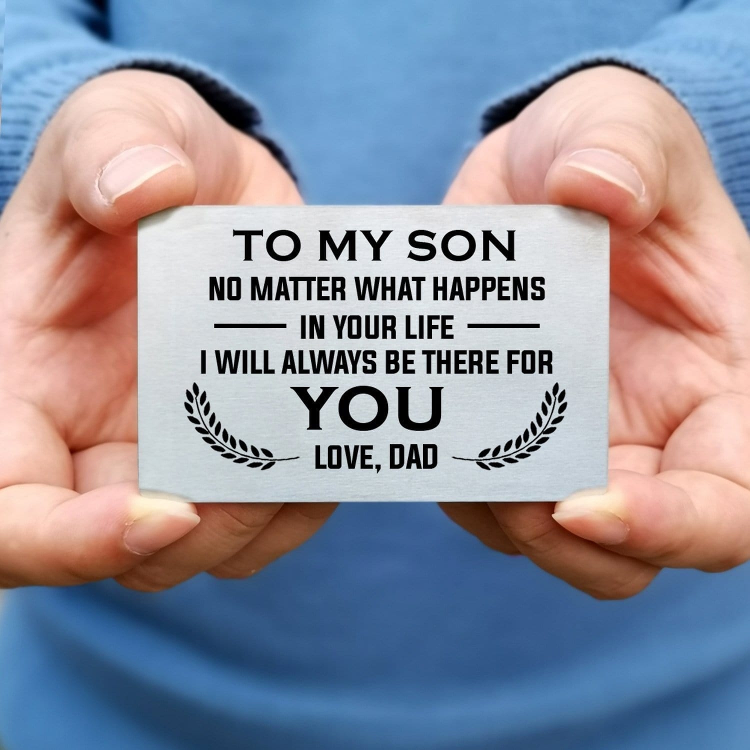 Wallets For Son Dad To Son - I Will Always Be There For You Bifold Leather Wallet Gift Card GiveMe-Gifts