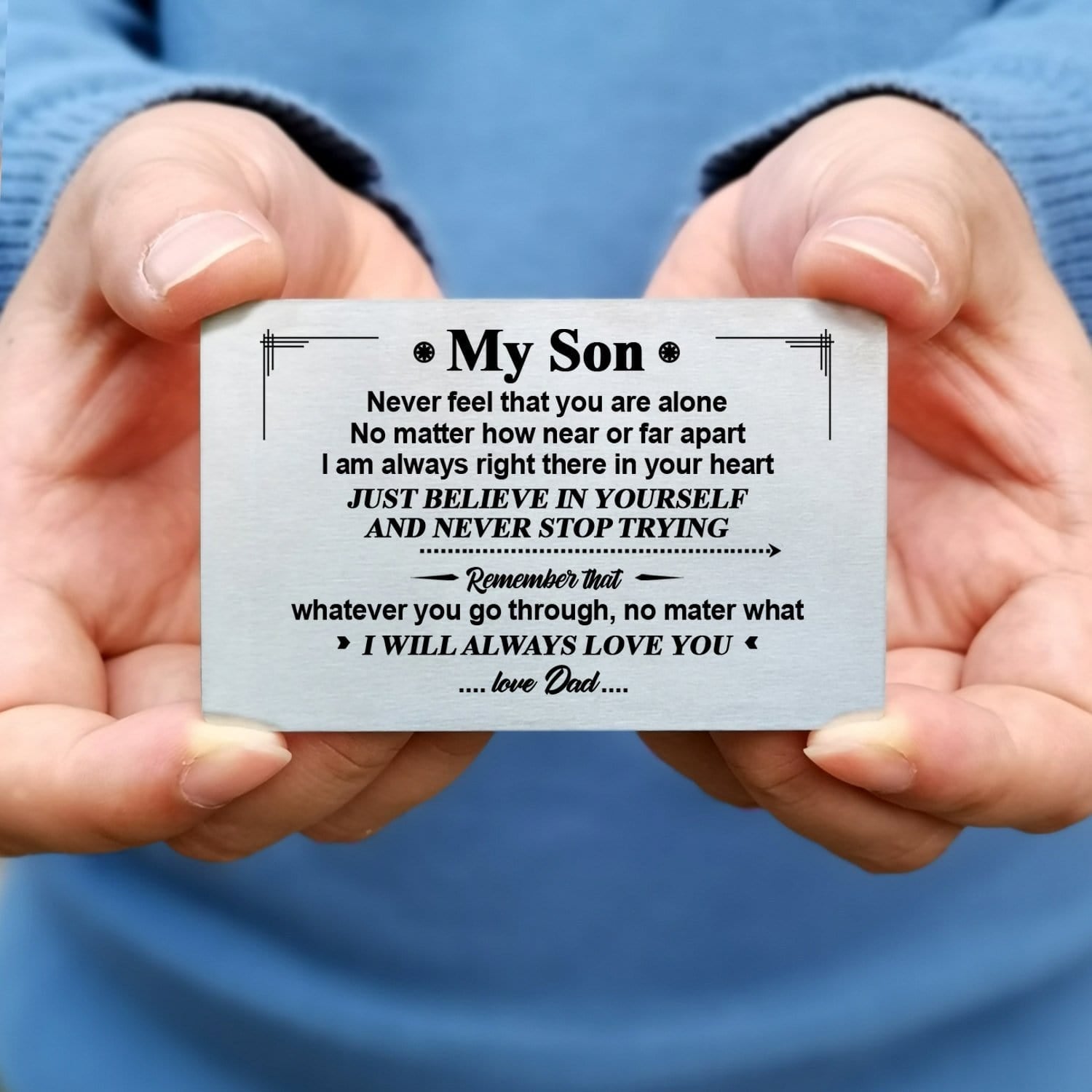 Wallets Dad To Son - I Will Always Love You Bifold Leather Wallet Gift Card GiveMe-Gifts