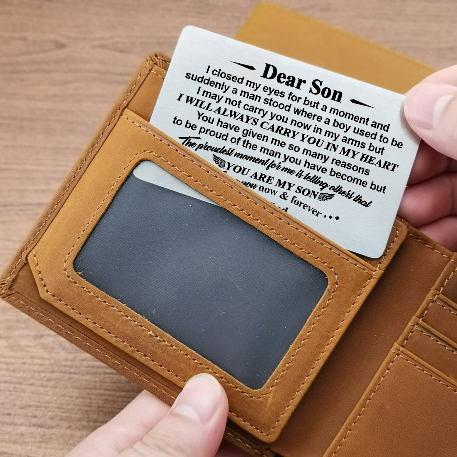 Wallets Dad To Son - You Are My Son Bifold Leather Wallet Gift Card GiveMe-Gifts