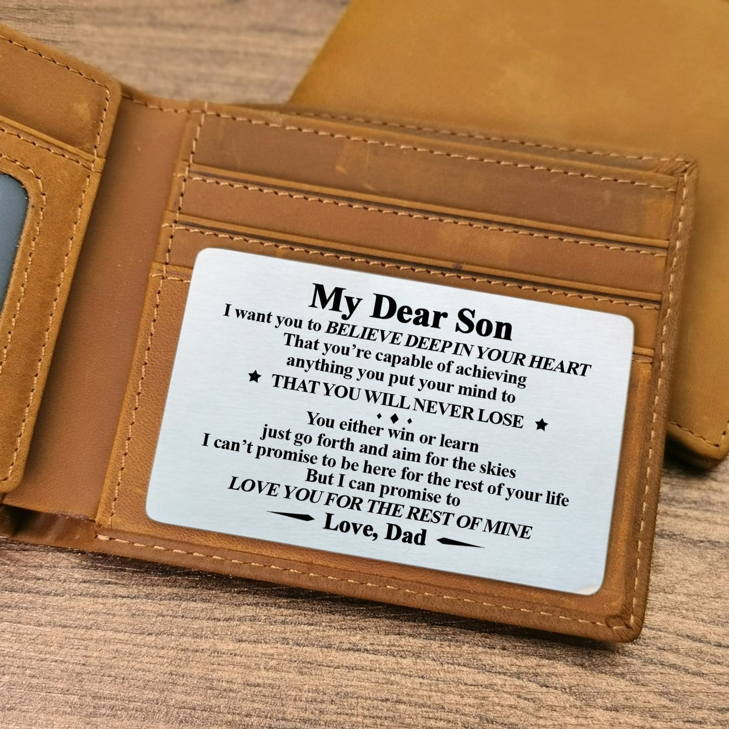 Wallets Dad To Son - You Will Never Lose Bifold Leather Wallet Gift Card GiveMe-Gifts
