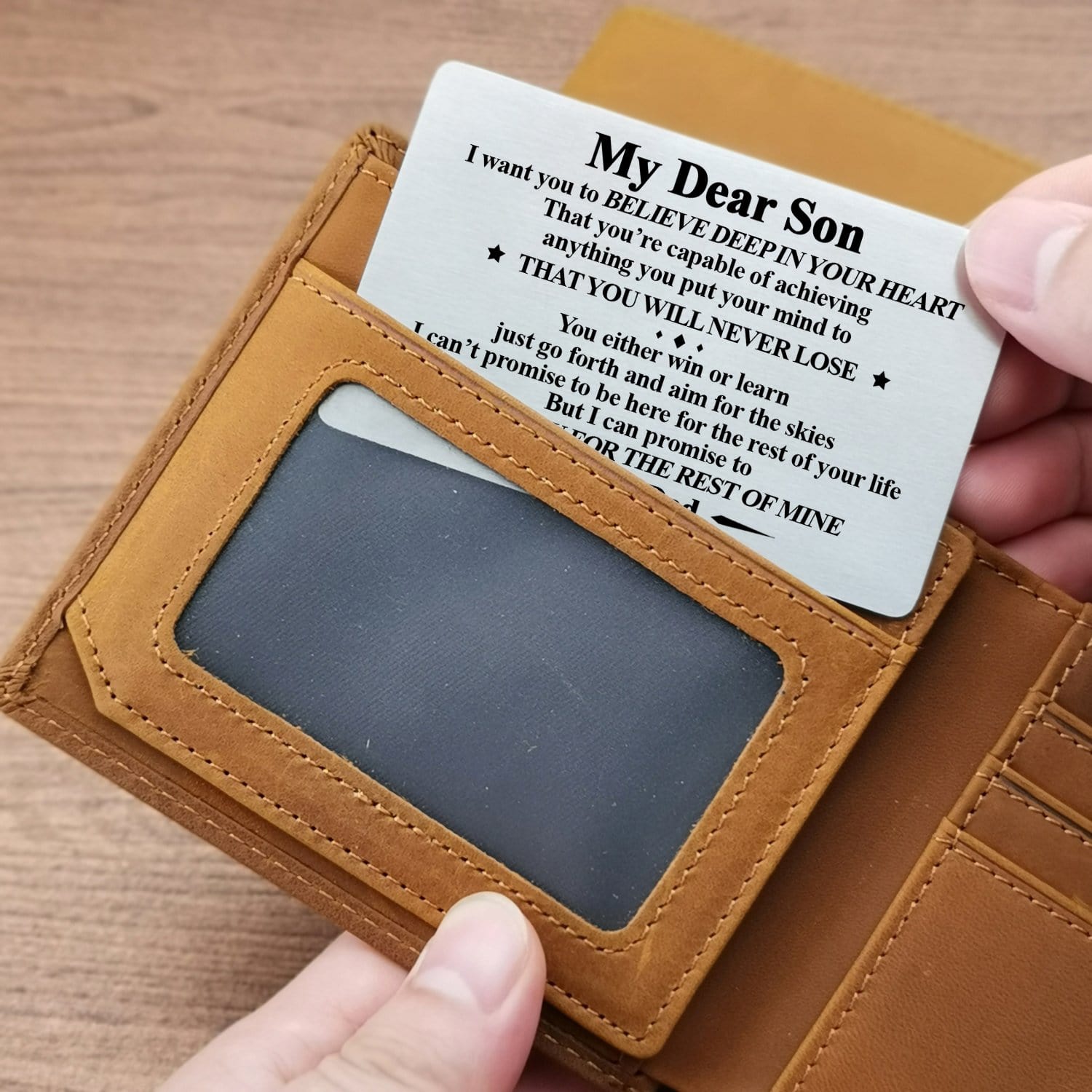 Wallets For Son Dad To Son - You Will Never Lose Bifold Leather Wallet Gift Card GiveMe-Gifts