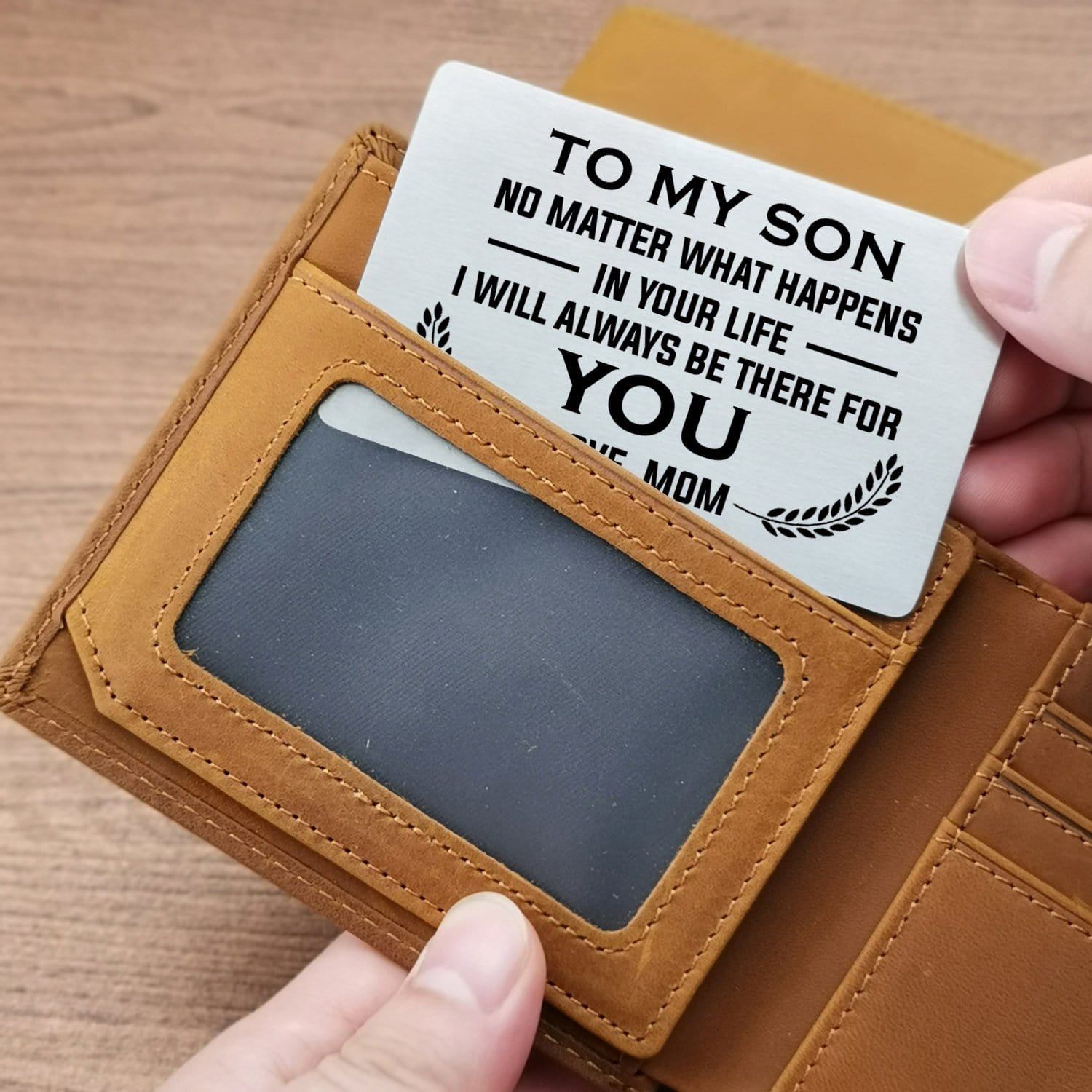 Wallets Mom To Son - I Will Always Be There For You Bifold Leather Wallet Gift Card GiveMe-Gifts
