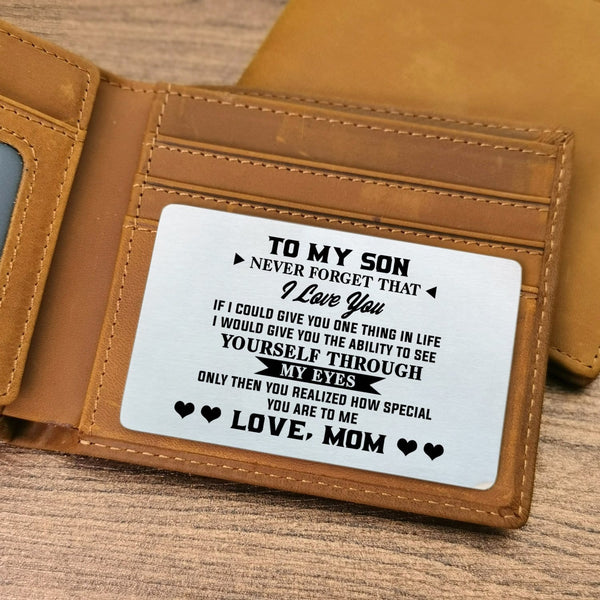 Wallets Mom To Son - You Are Special To Me Bifold Leather Wallet Gift Card GiveMe-Gifts