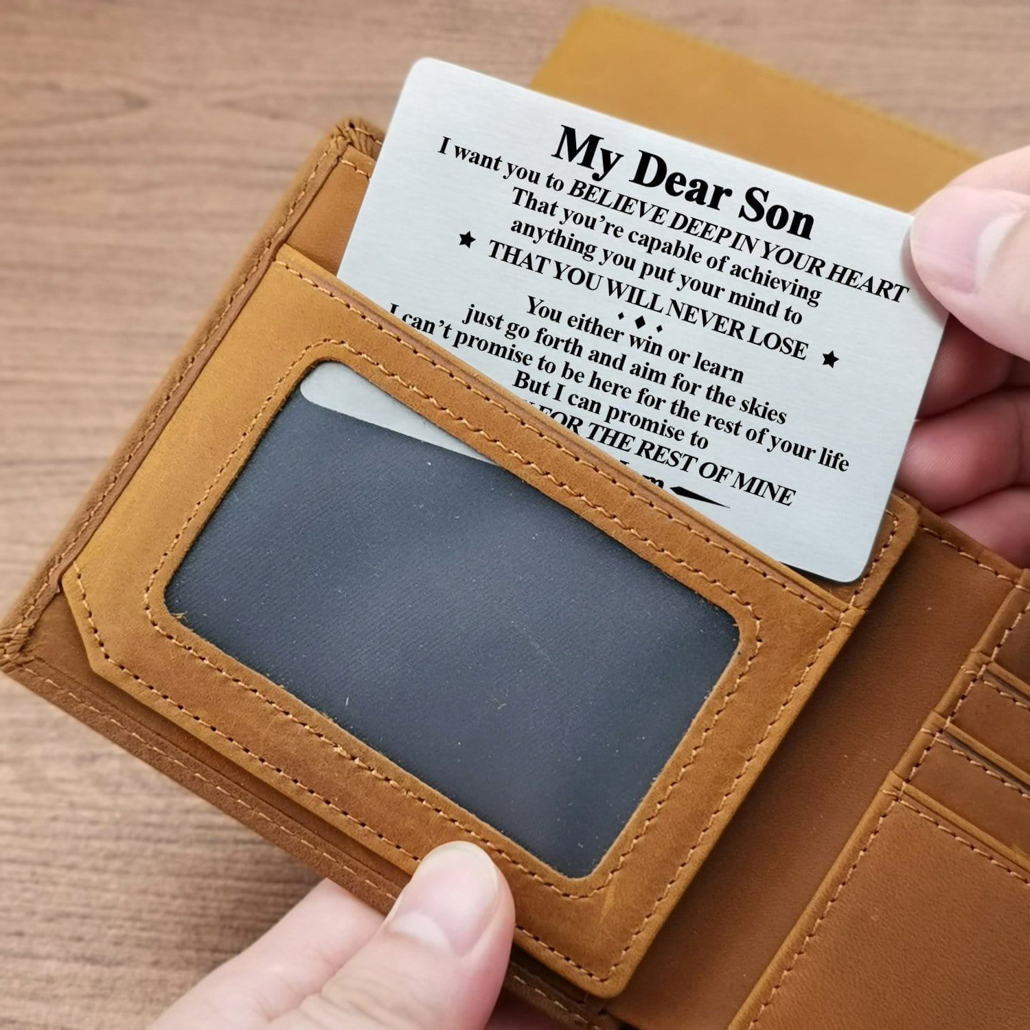 Wallets Mom To Son - You Will Never Lose Bifold Leather Wallet Gift Card GiveMe-Gifts
