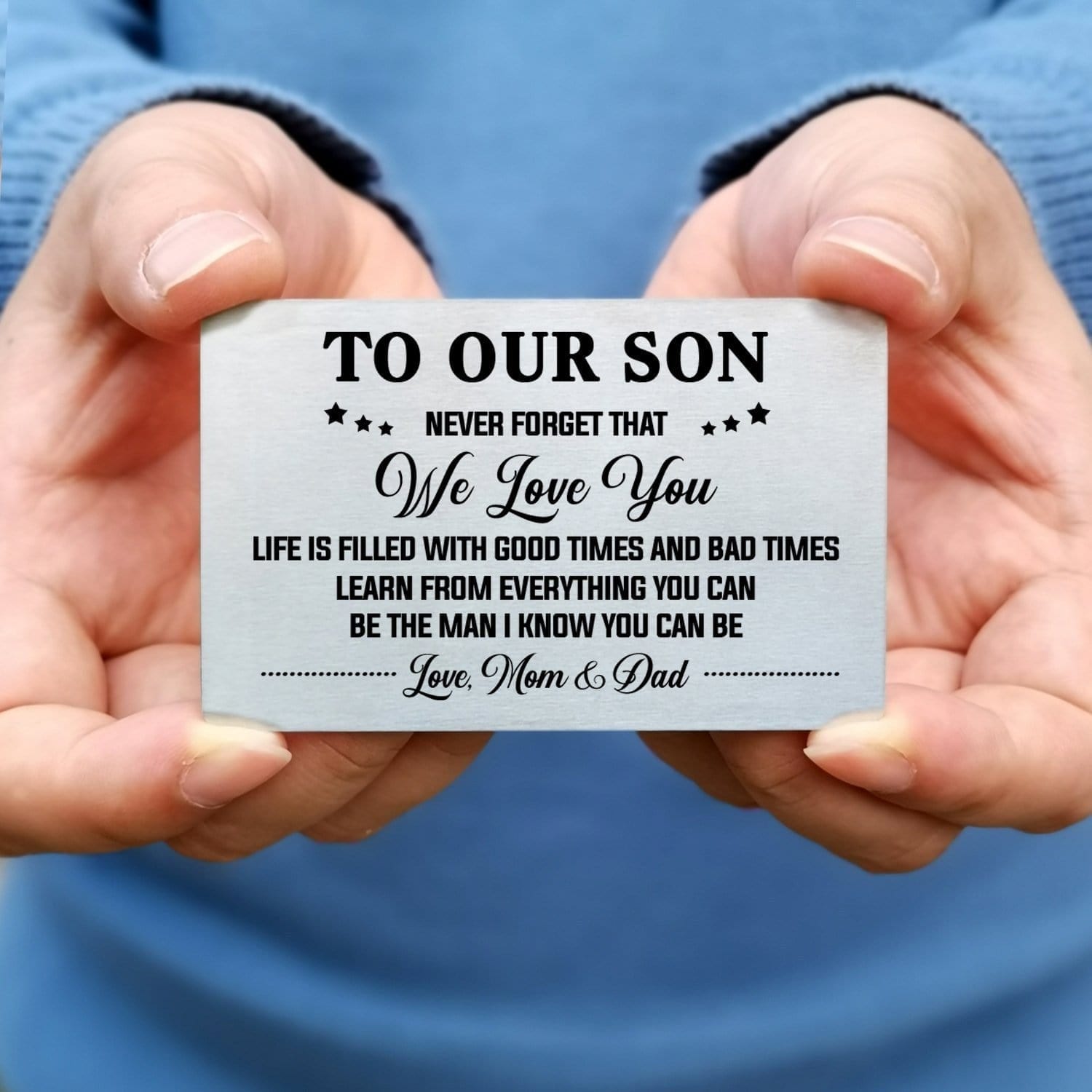 Wallets For Son To Our Son - Be The Man You Can Be Bifold Leather Wallet Gift Card GiveMe-Gifts