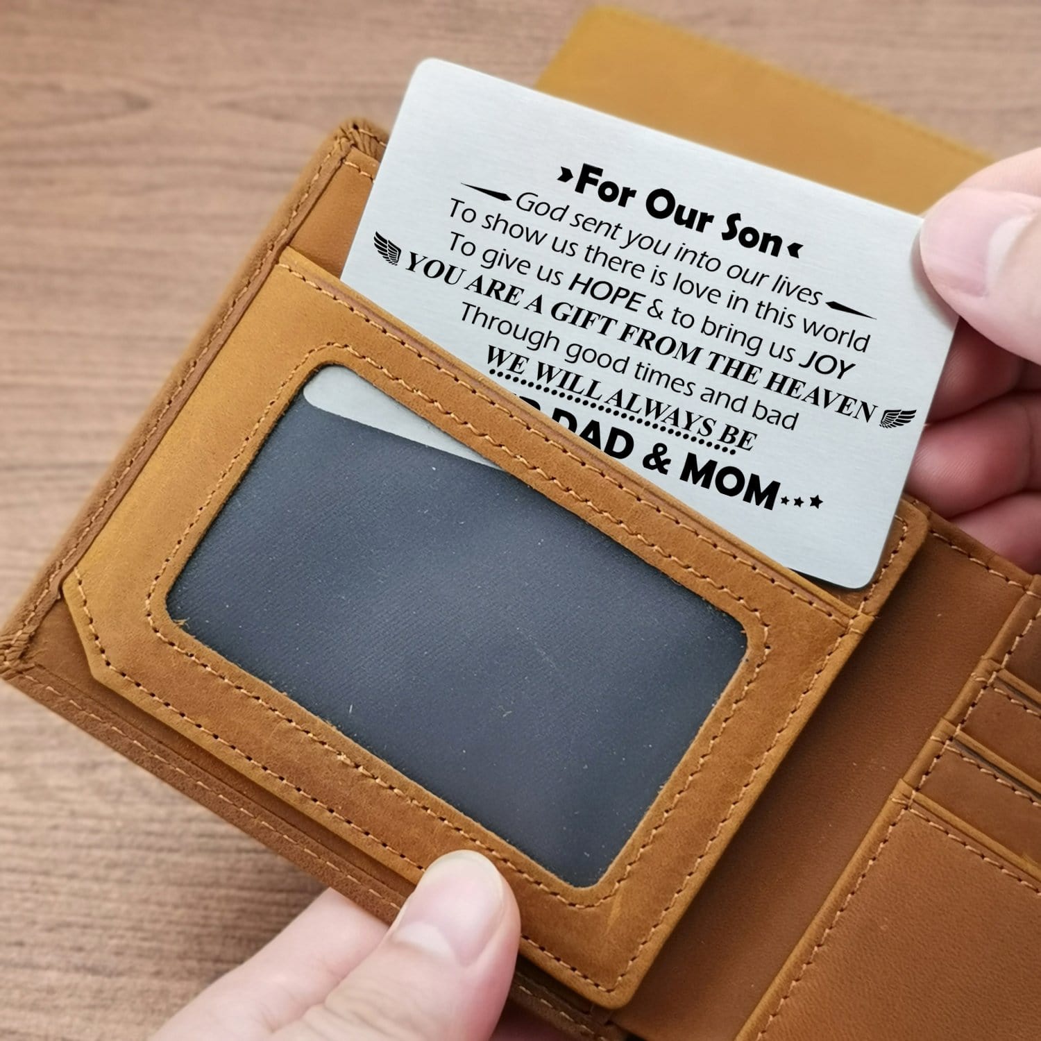 Wallets To Our Son - You Are A Gift Bifold Leather Wallet Gift Card GiveMe-Gifts