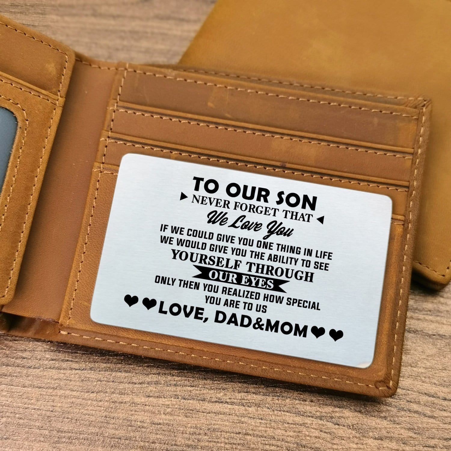 Wallets To Our Son - You Are Special To Me Bifold Leather Wallet Gift Card GiveMe-Gifts