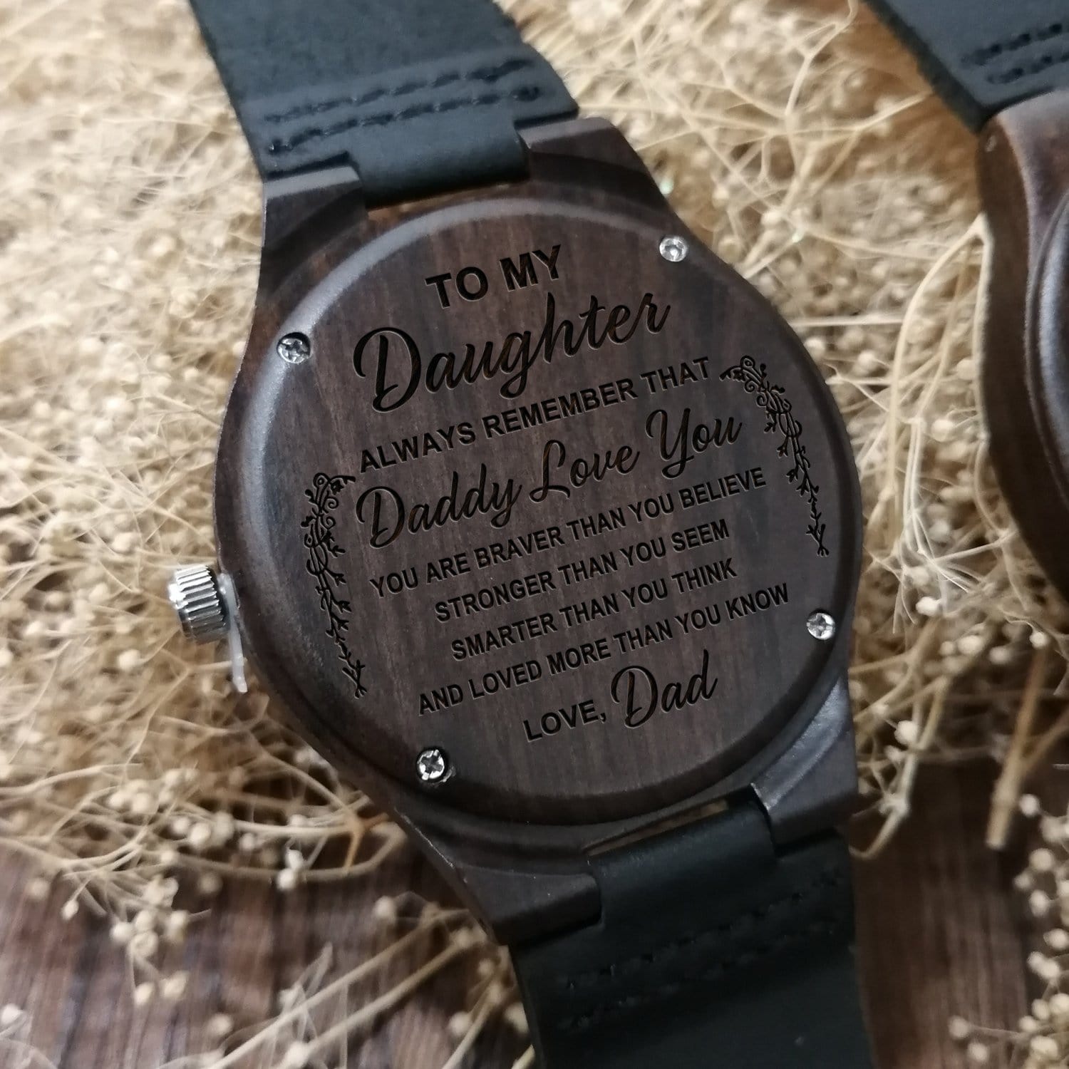 Watches Dad To Daughter - I Always Love You Engraved Wood Watch GiveMe-Gifts