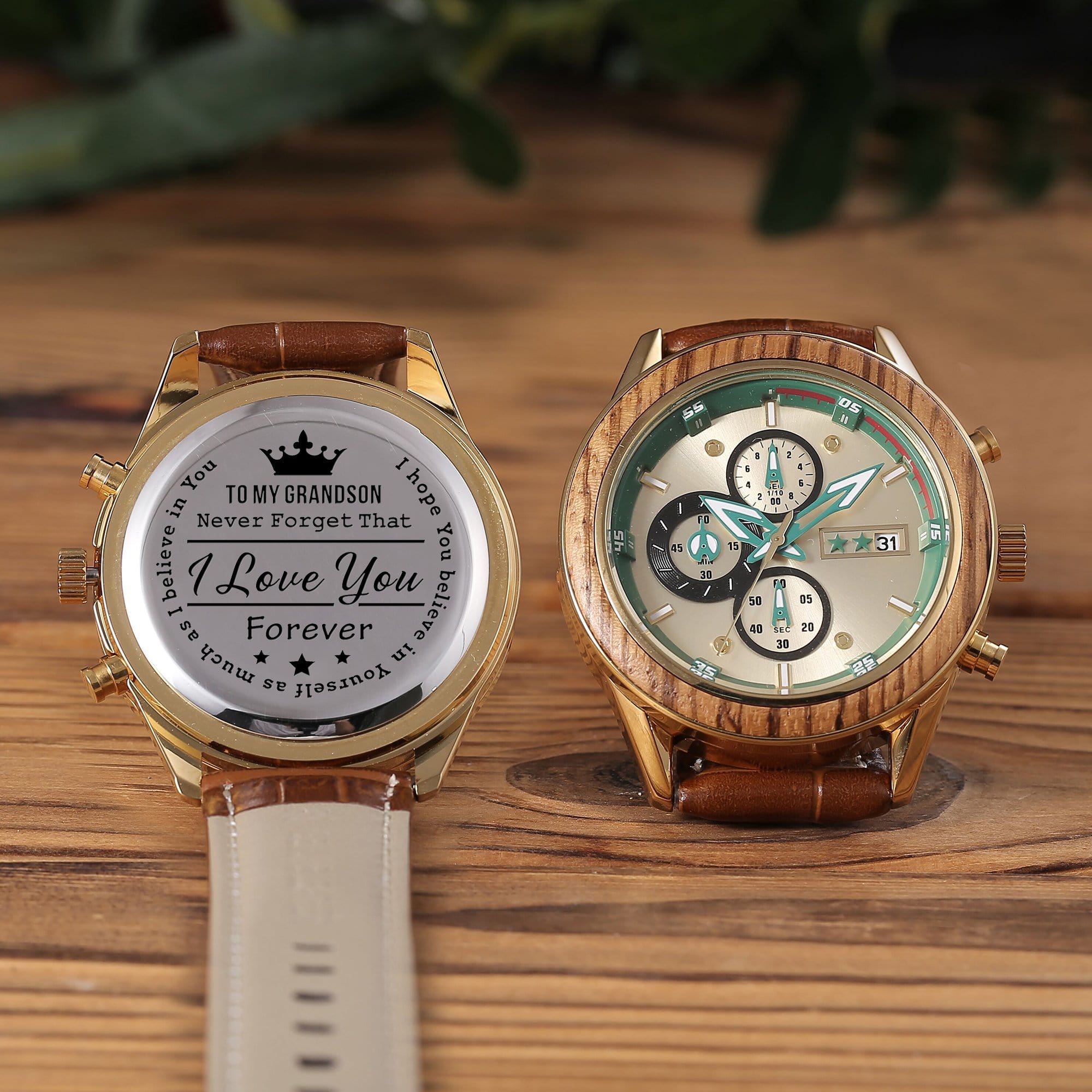 Watches For Grandson To My Grandson - I Love You Forever Engraved Watch GiveMe-Gifts