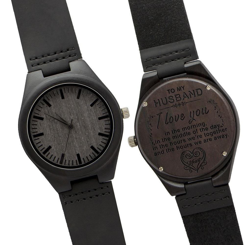 Watches To My Husband - And Love Wife Engraved Wood Watch GiveMe-Gifts