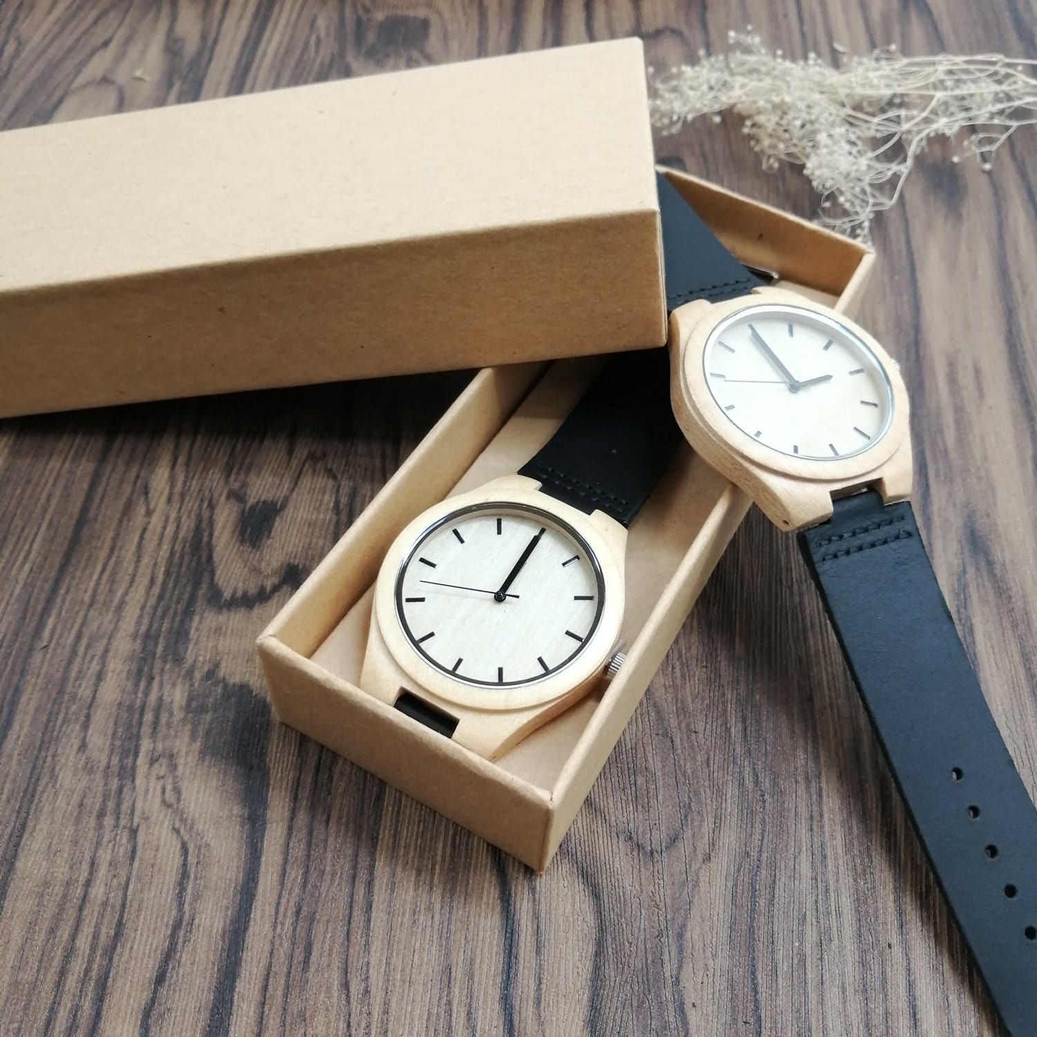 Watches To My Husband - I Can't Wait Engraved Wood Watch GiveMe-Gifts