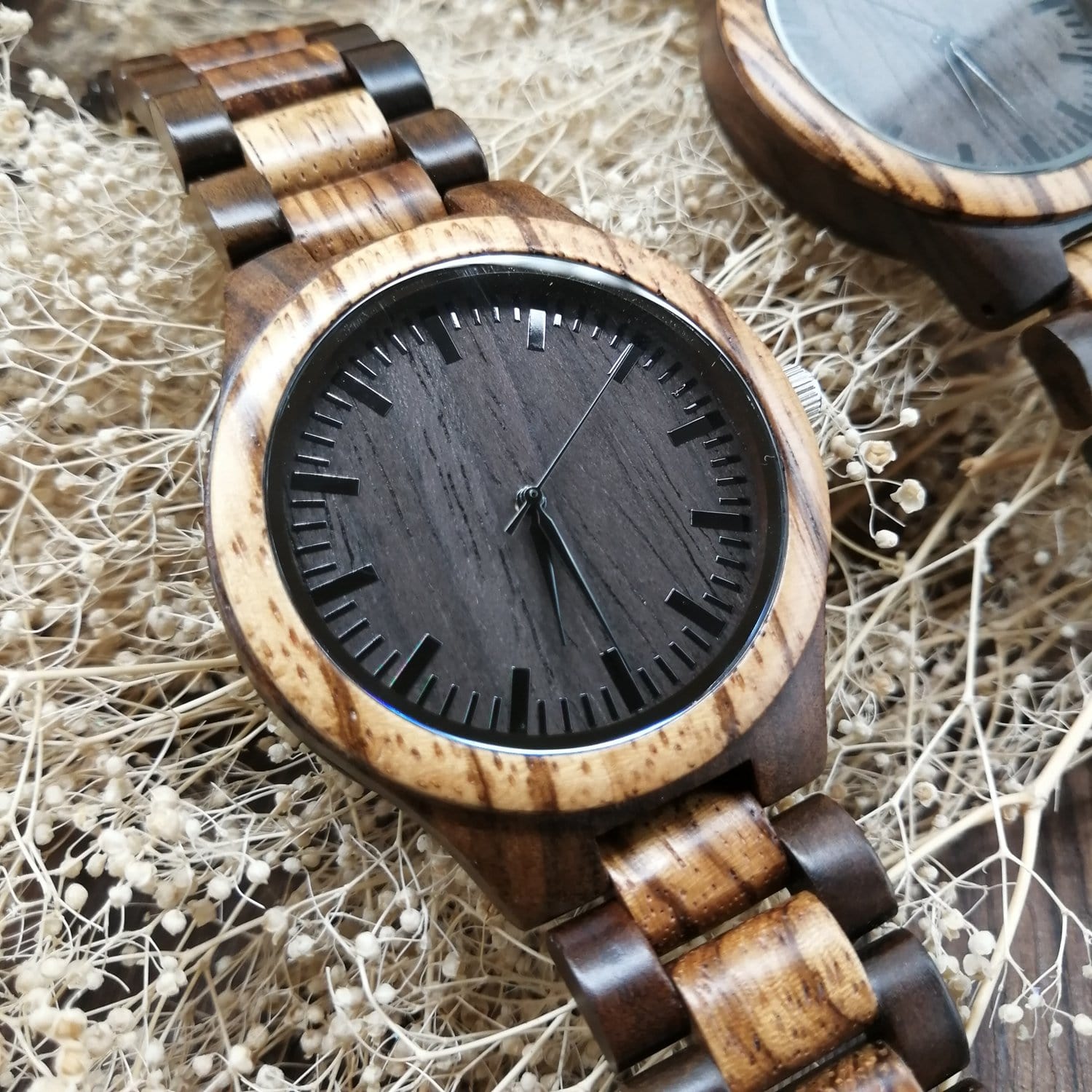 Watches For Husband To My Husband - I Can't Wait Engraved Wood Watch Solid ebony wood GiveMe-Gifts