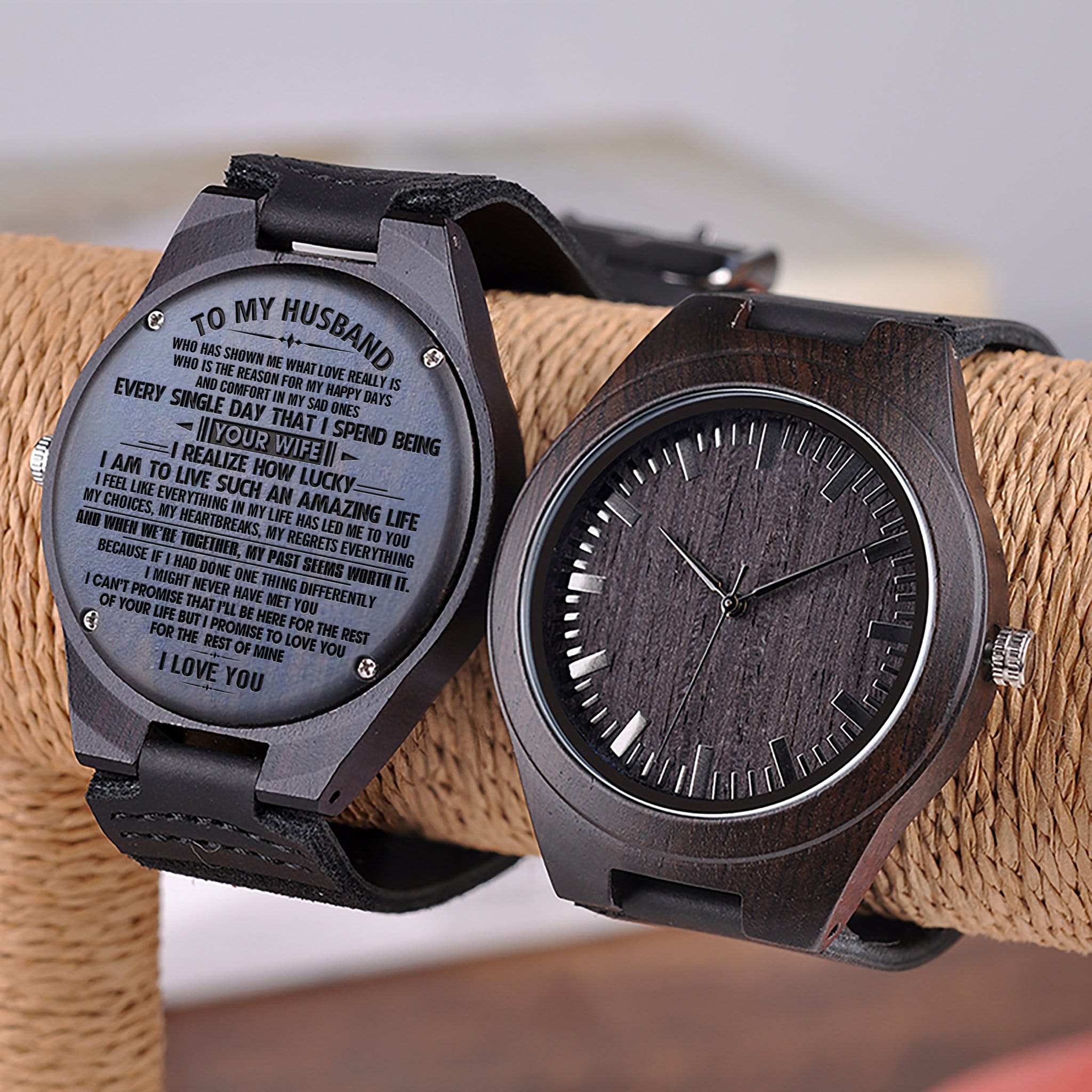 Watches For Husband To My Husband - I Love You Every Single Day Engraved Wood Watch GiveMe-Gifts