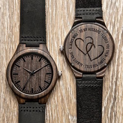 Watches To My Husband - I Loved You Then I Love You Still Engraved Wood Watch GiveMe-Gifts