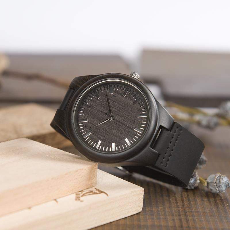 Watches To My Man - I Found My Missing Piece Engraved Wood Watch GiveMe-Gifts