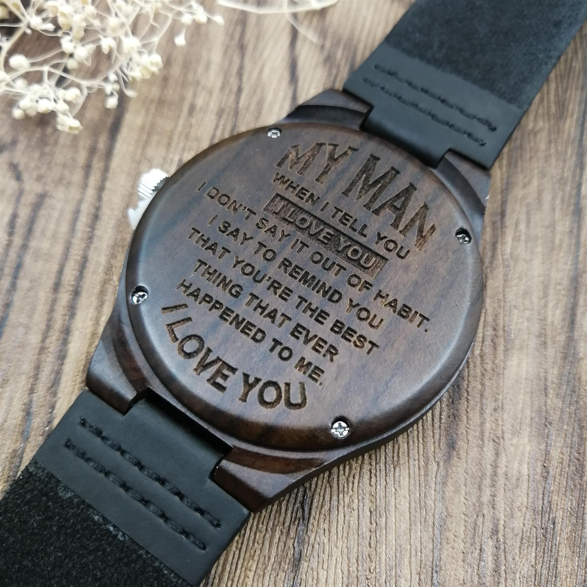Watches To My Man - When I Tell You Engraved Wood Watch GiveMe-Gifts