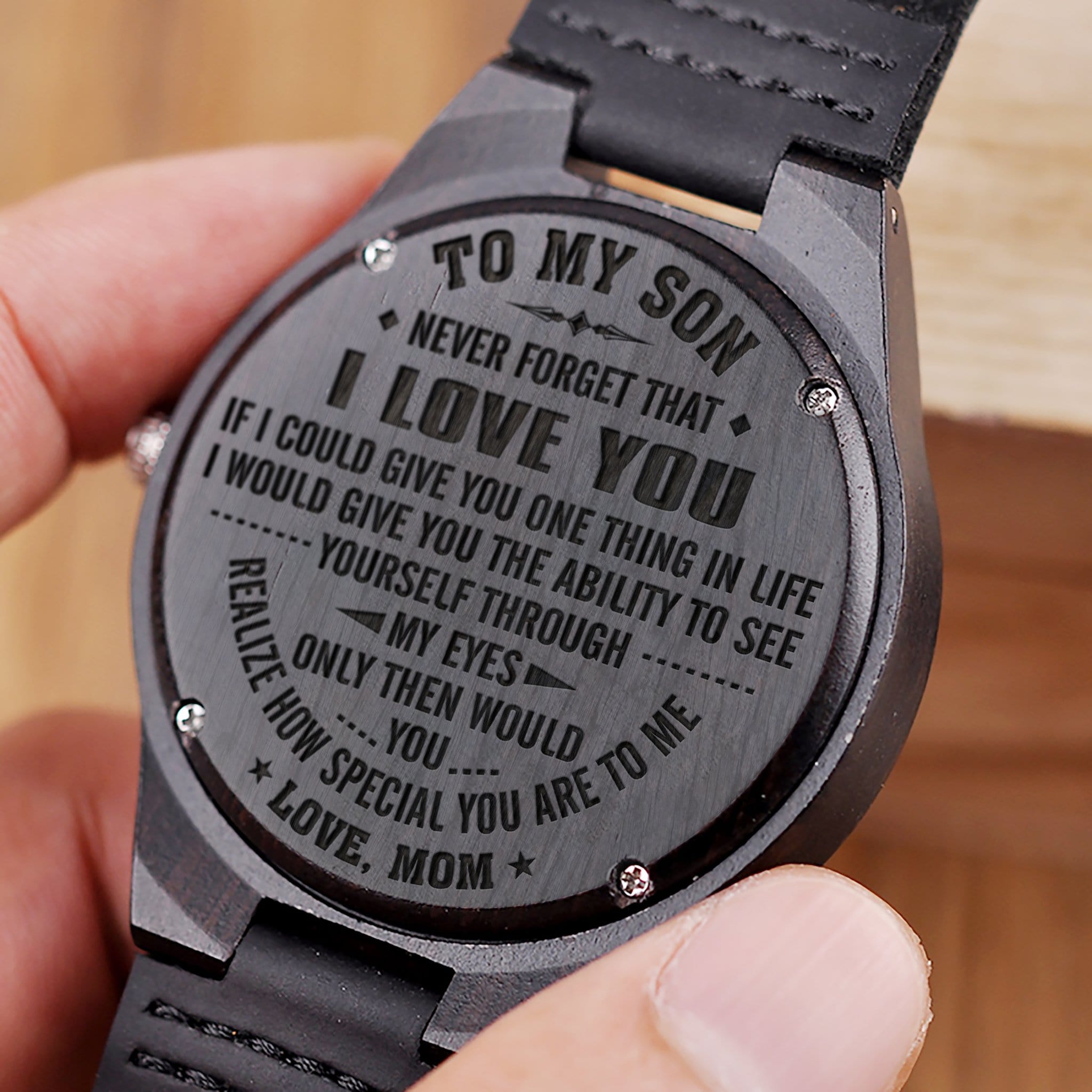 Watches Mom To Son - You Are Special To Me Engraved Wood Watch GiveMe-Gifts
